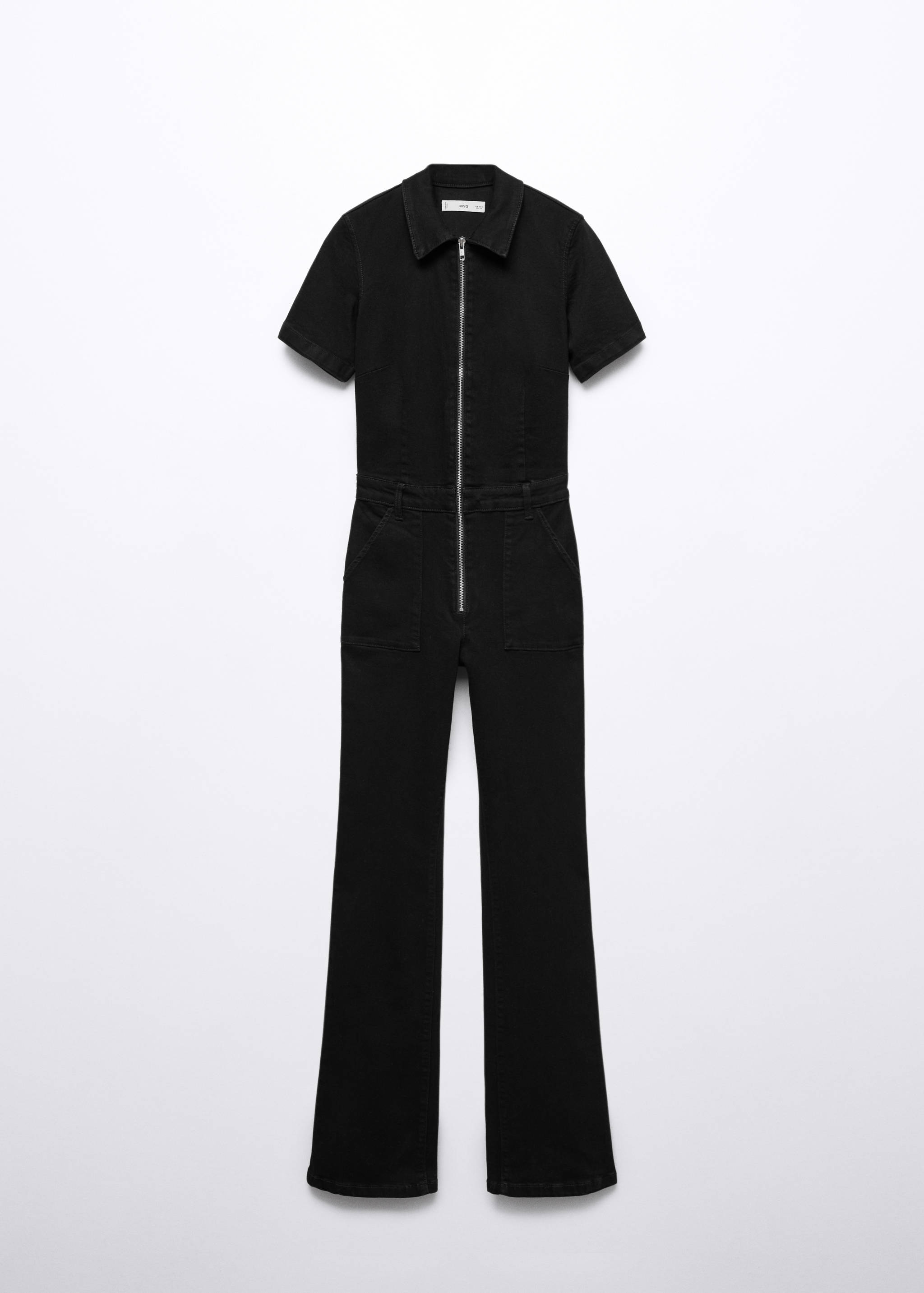 Denim zipper jumpsuit - Article without model