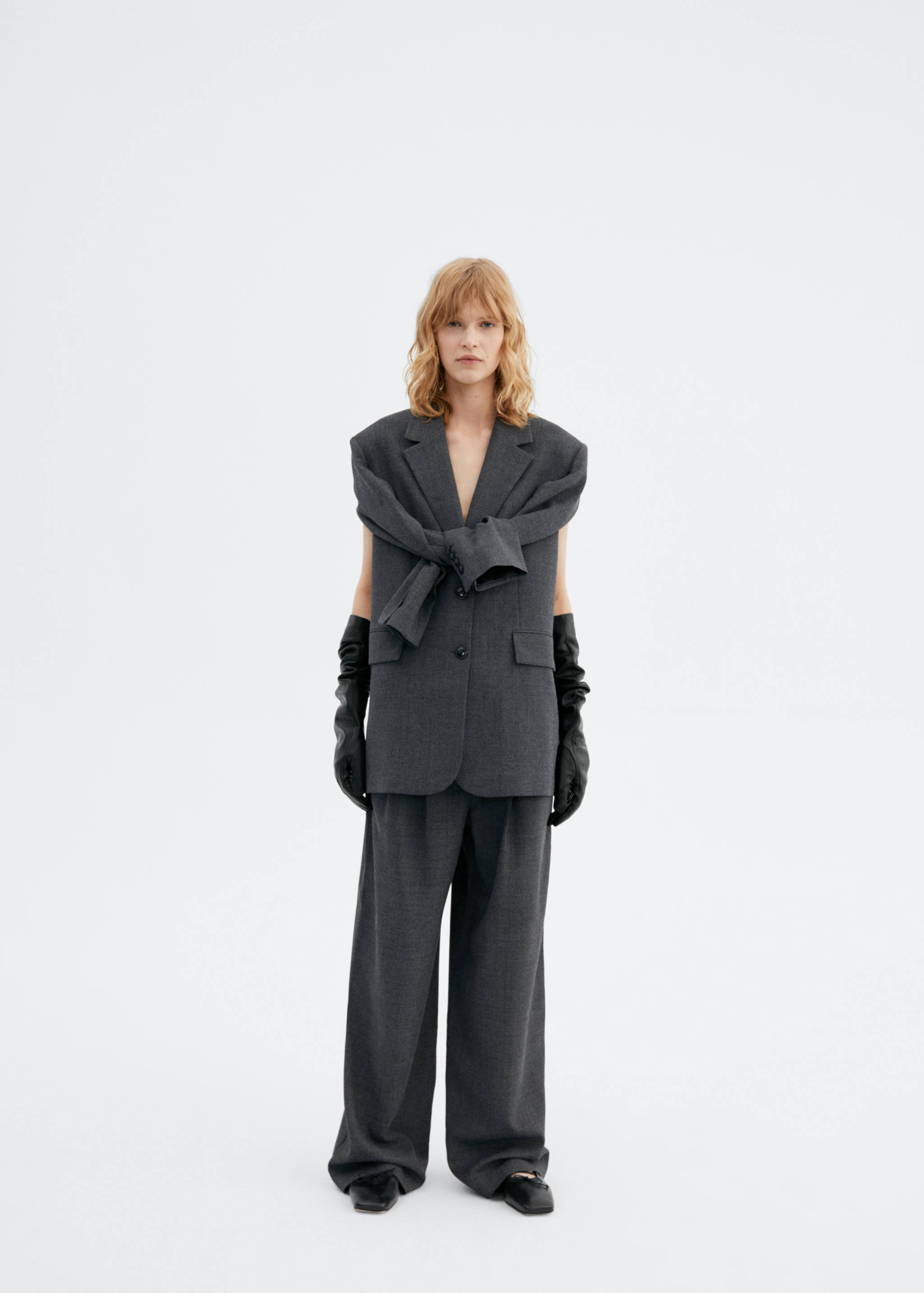 Tailored jacket with open zip sleeves - Women | MANGO Armenia