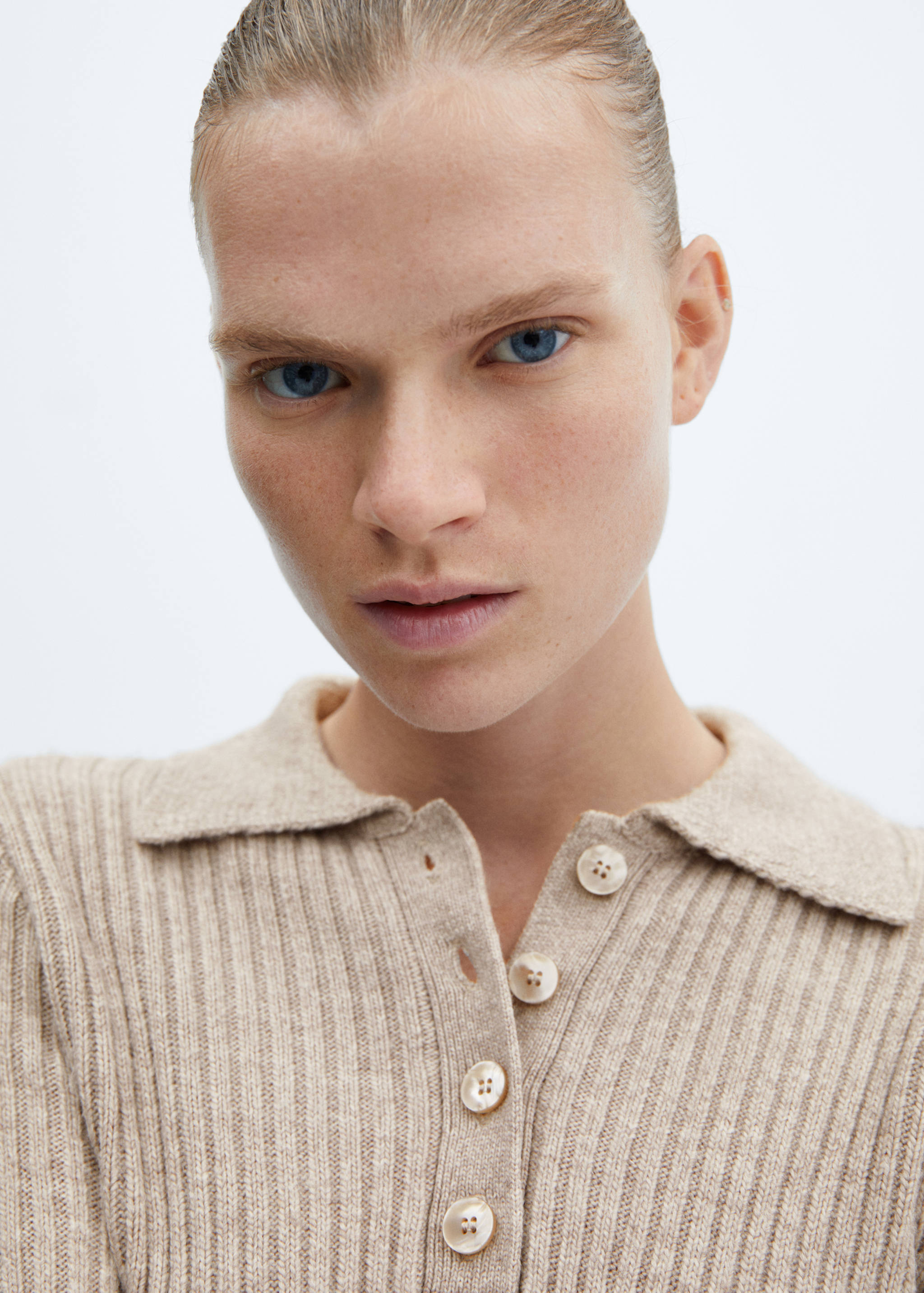 Jersey cuello polo mangas acampanadas - Detalle del artículo 1