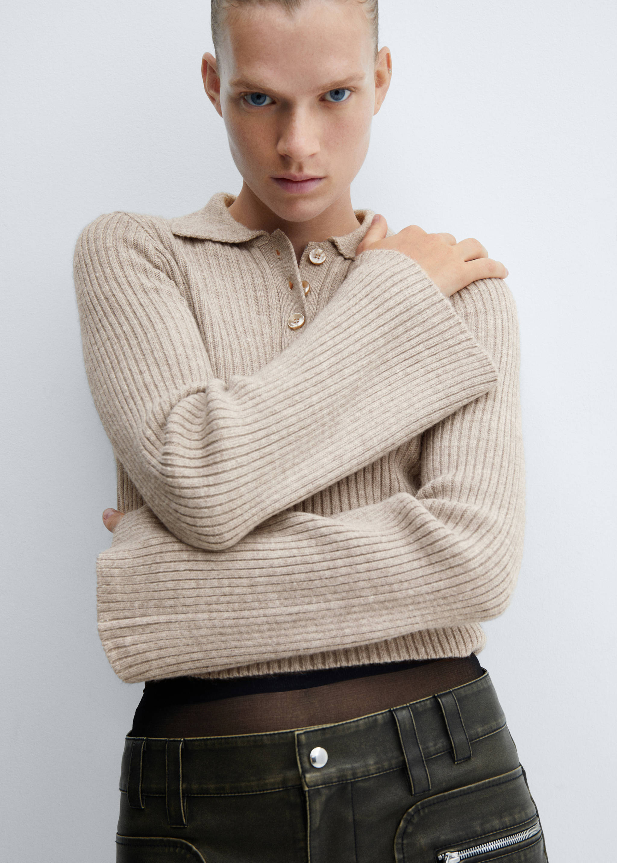 Jersey cuello polo mangas acampanadas - Detalle del artículo 2