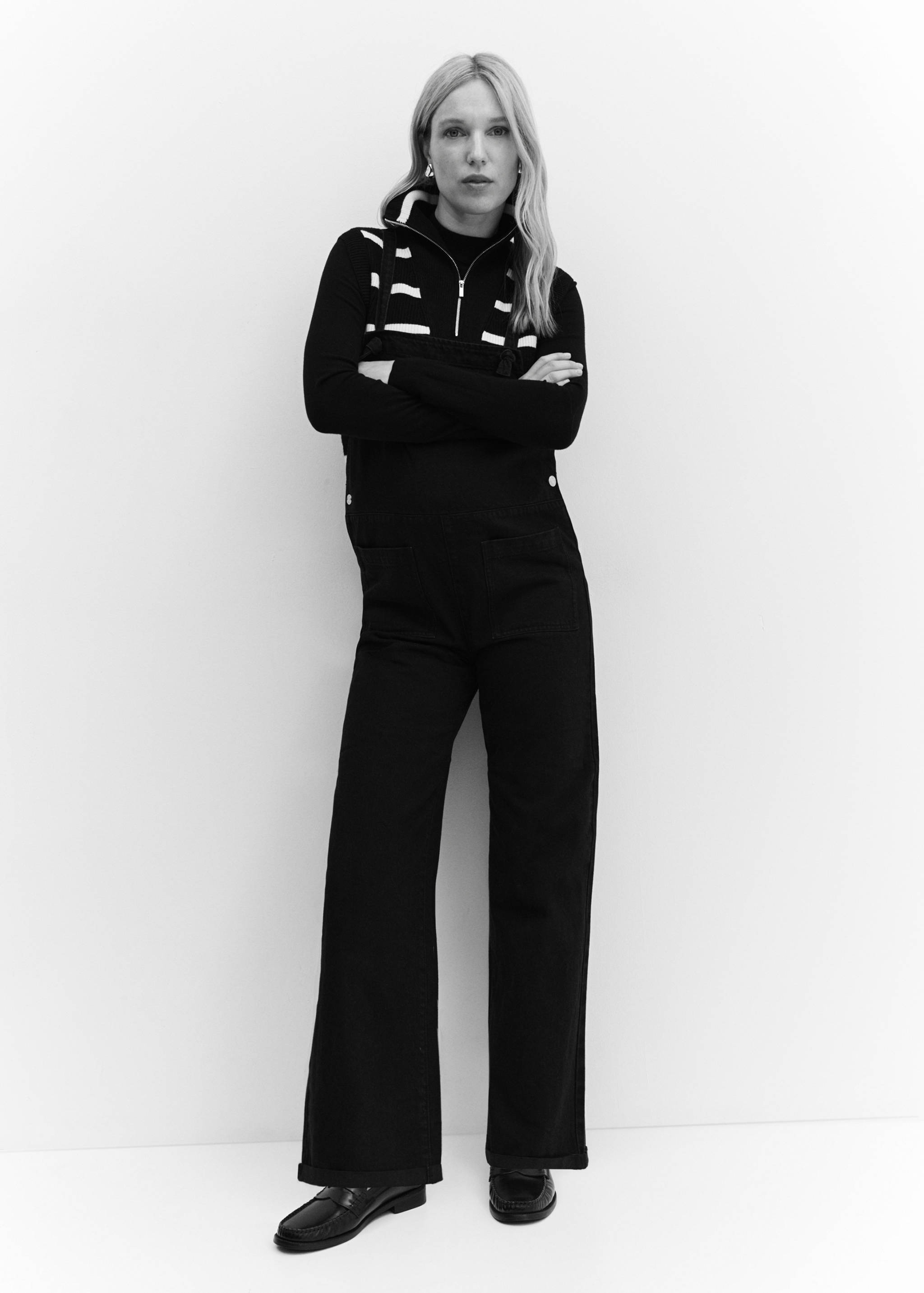 妈咪牛仔布工装裤 - null