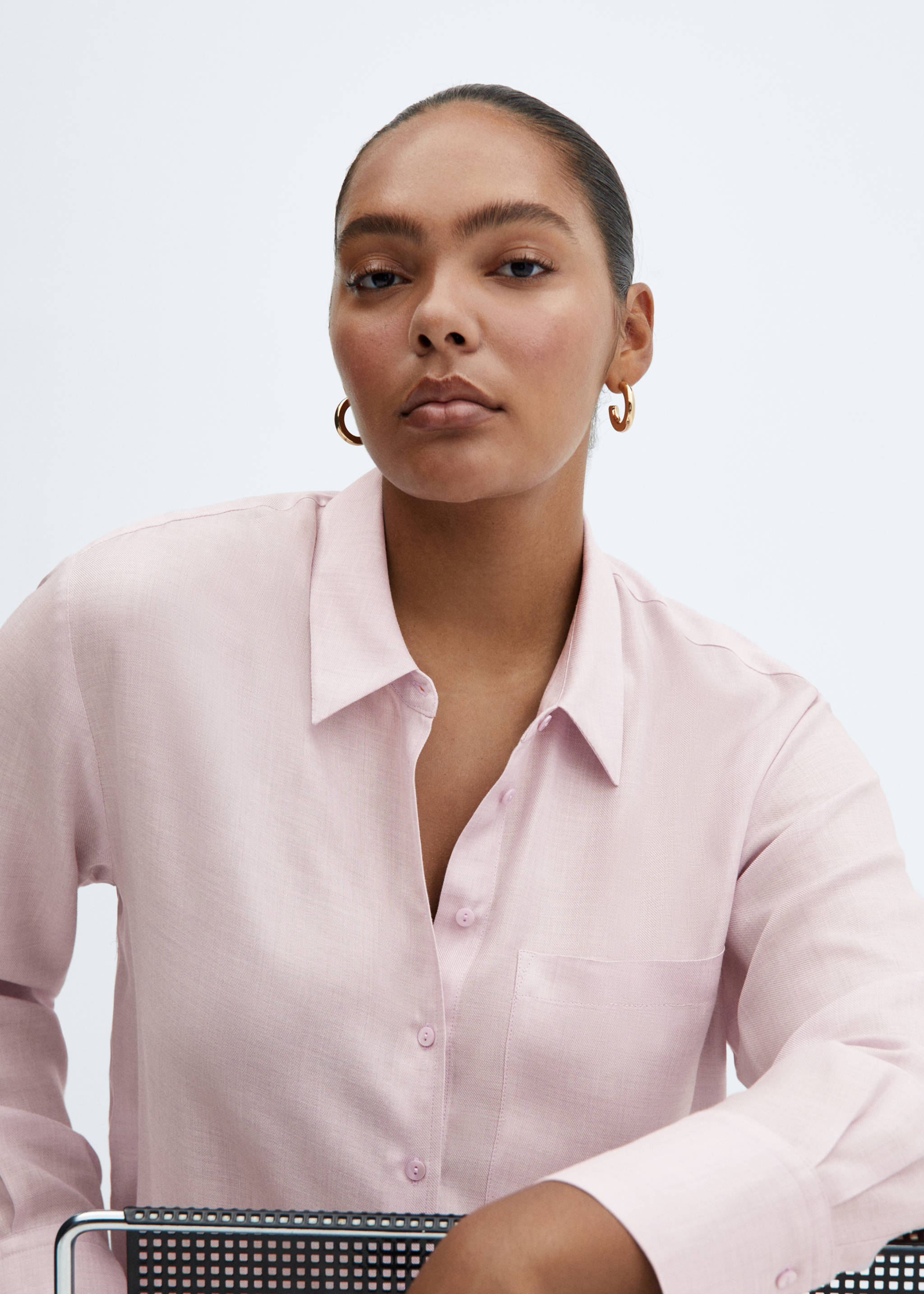 Pocket flowy shirt - Details of the article 4