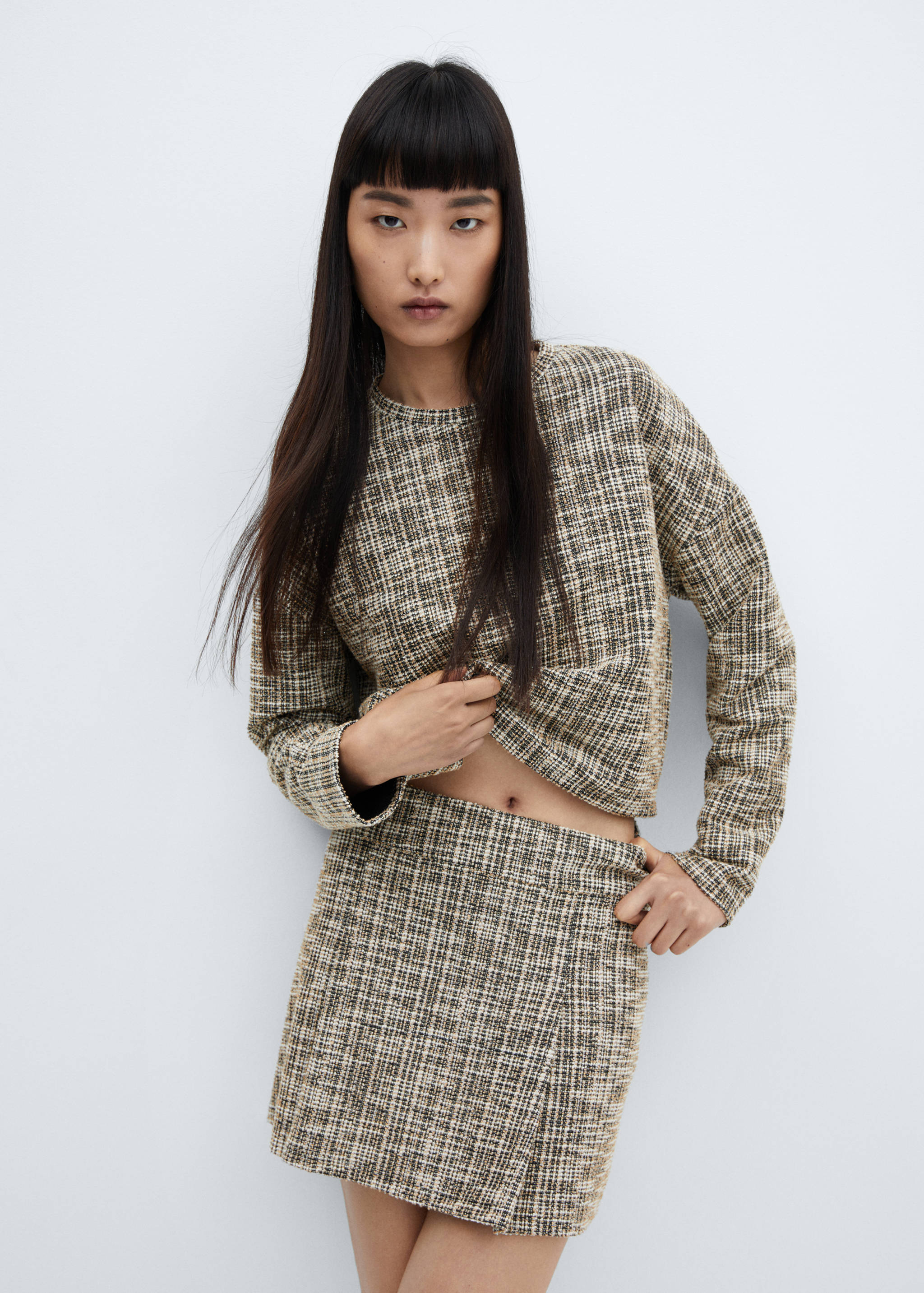 Jupe tweed chinée - Plan moyen