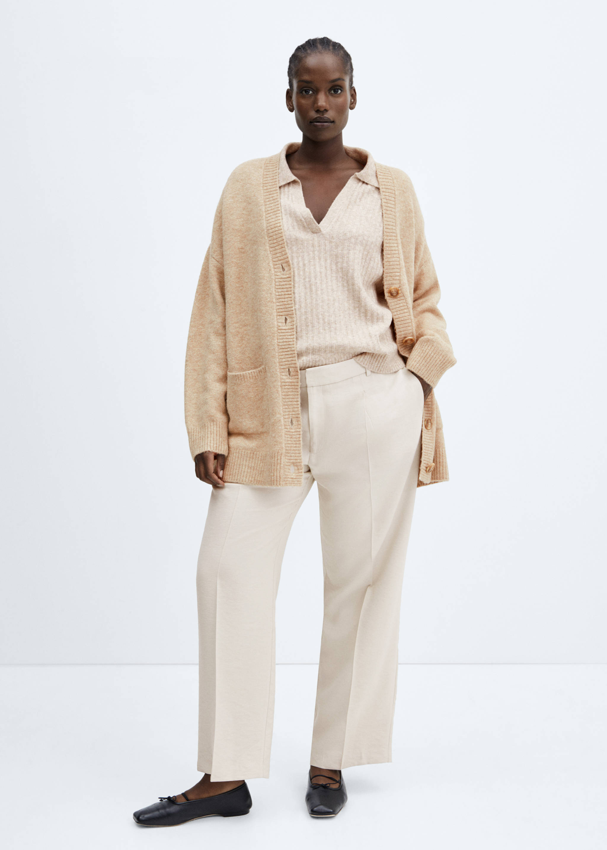 Oversized cardigan with buttons - Details of the article 3