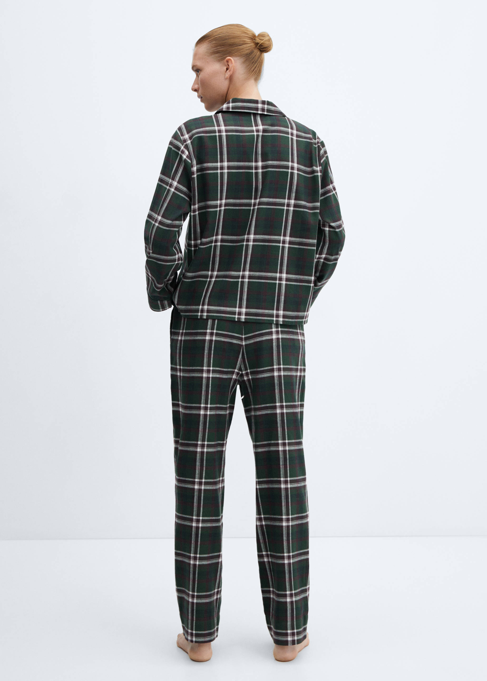 Camisa pijama algodón franela - Reverso del artículo