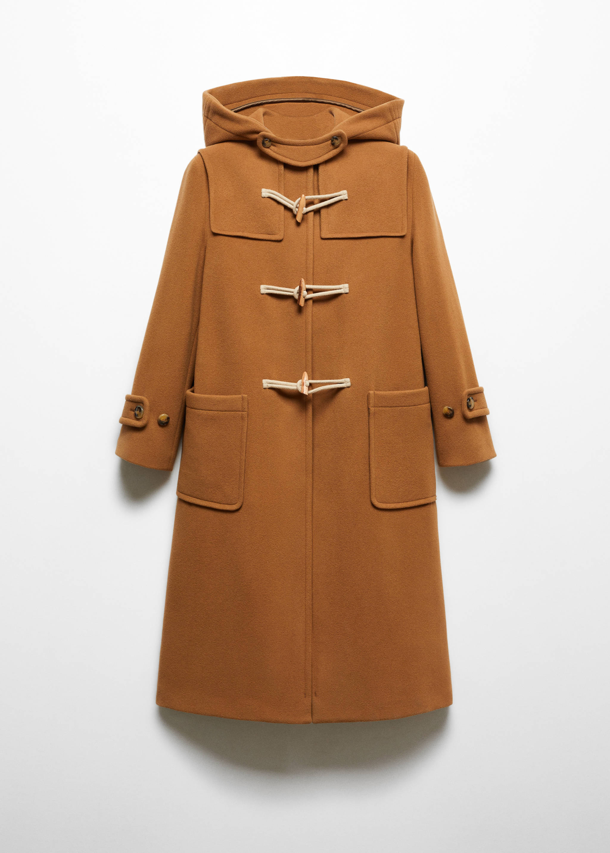 Hood wool-blend duffle coat - Article without model