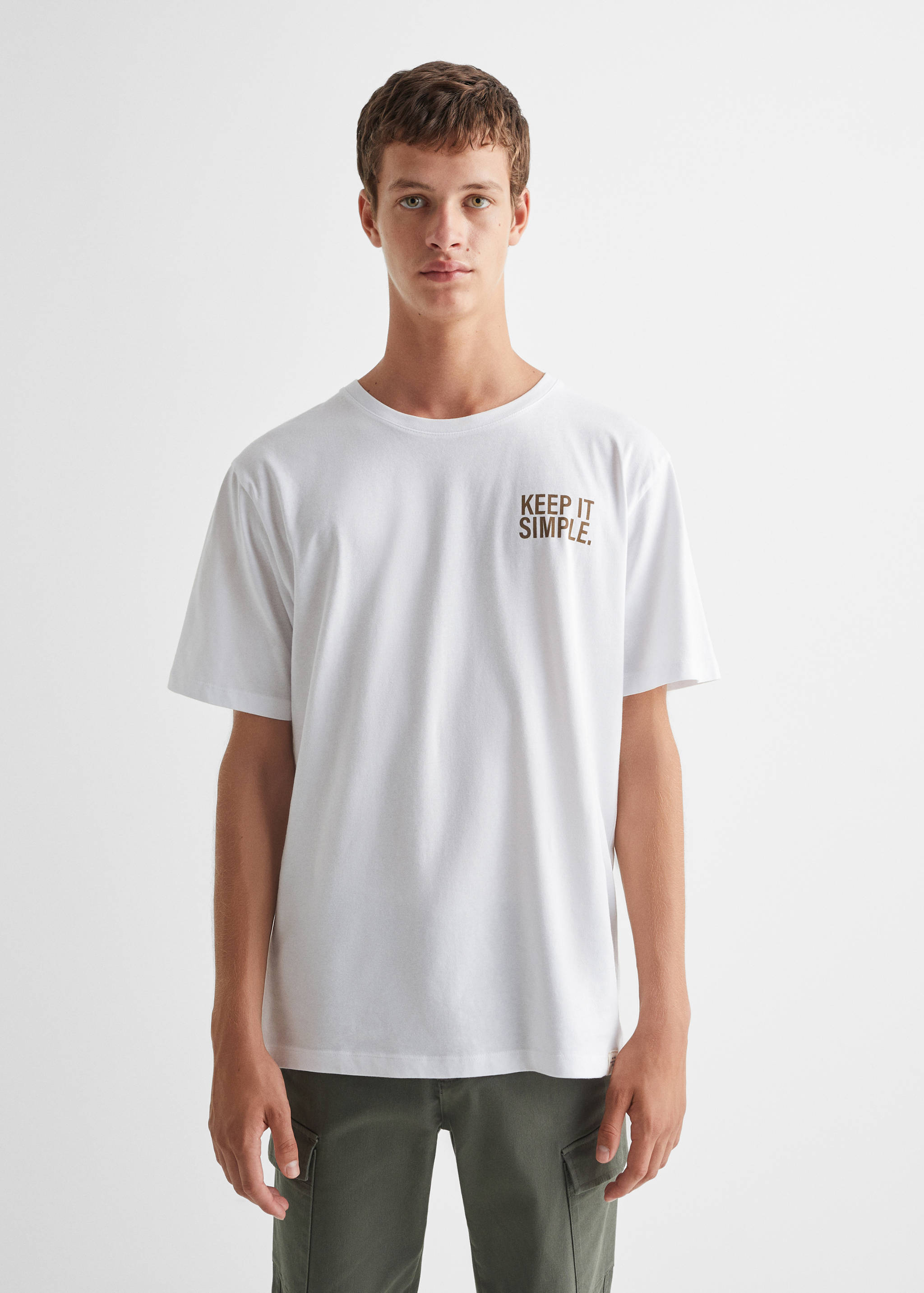 T-shirt message imprimé - Plan moyen