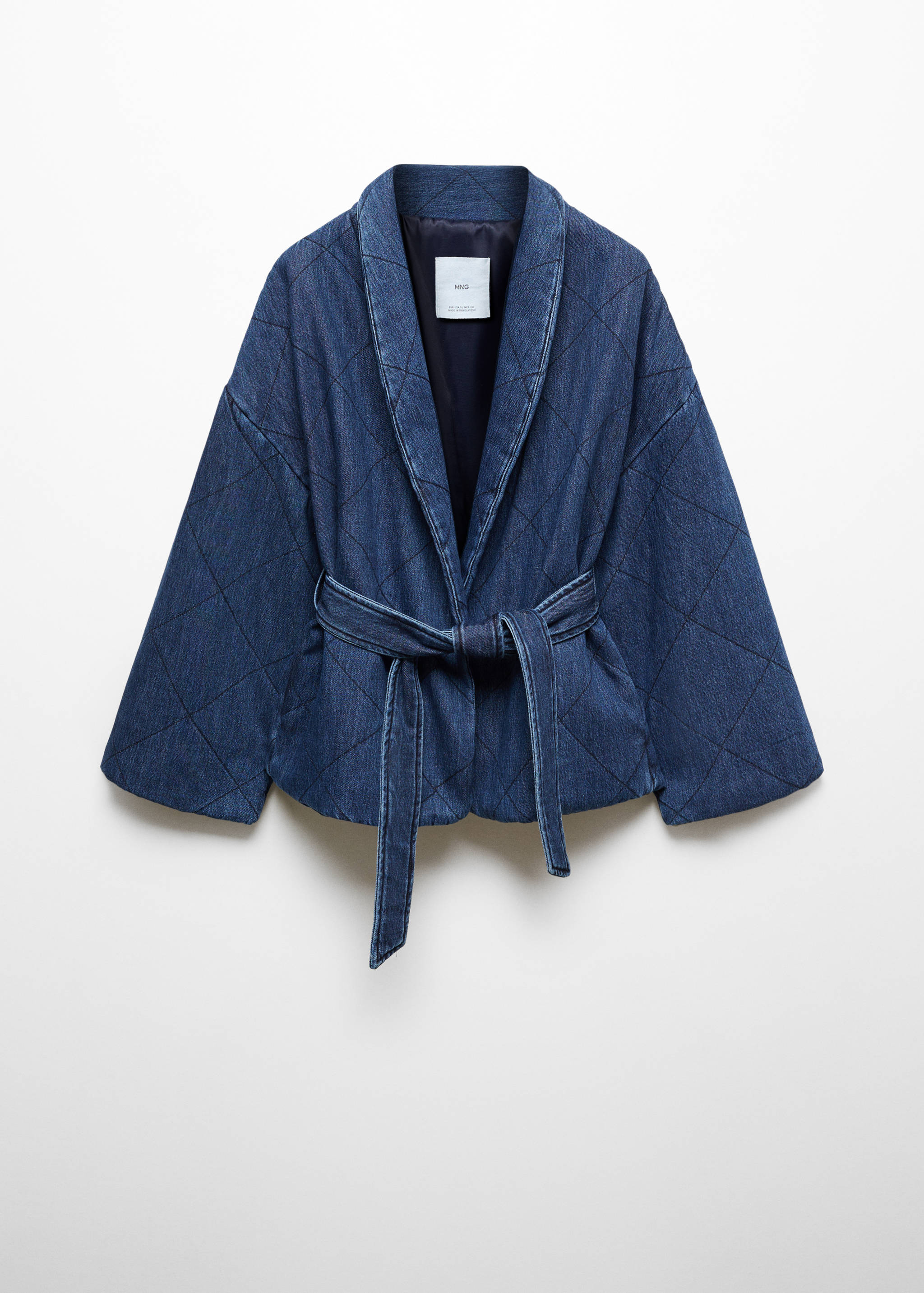 Mango Kruvaze denim ceket görsel 7