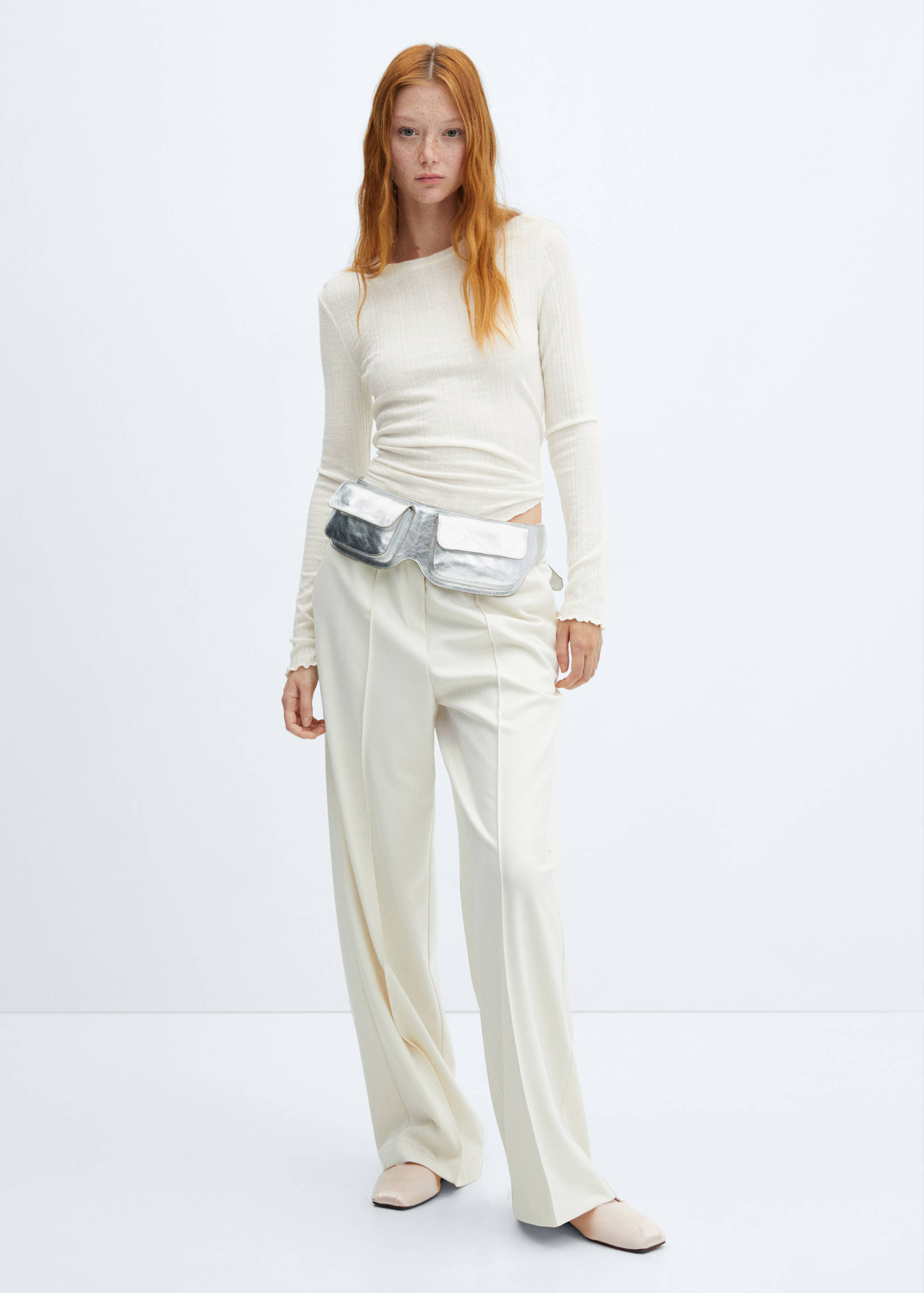 Camiseta punto manga larga - Plano general