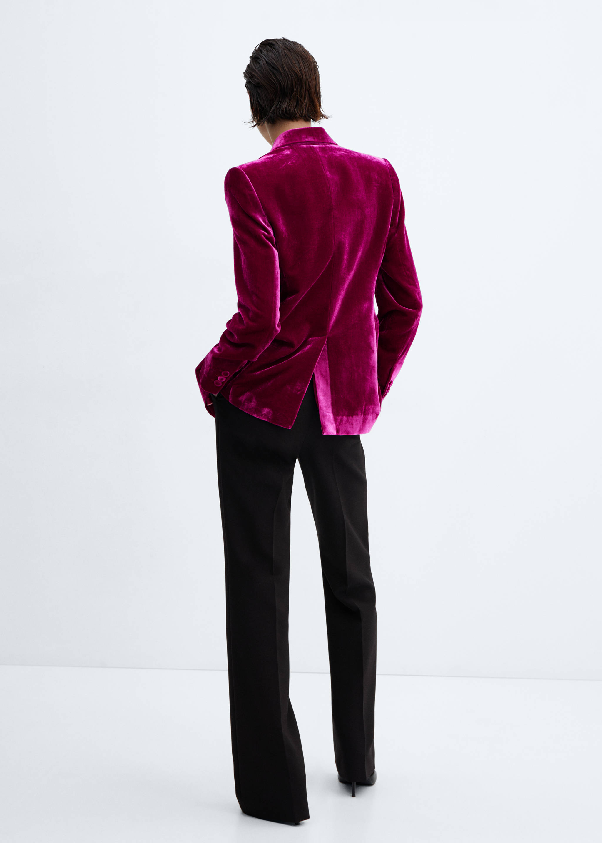 Velvet structured blazer - Reverse of the article