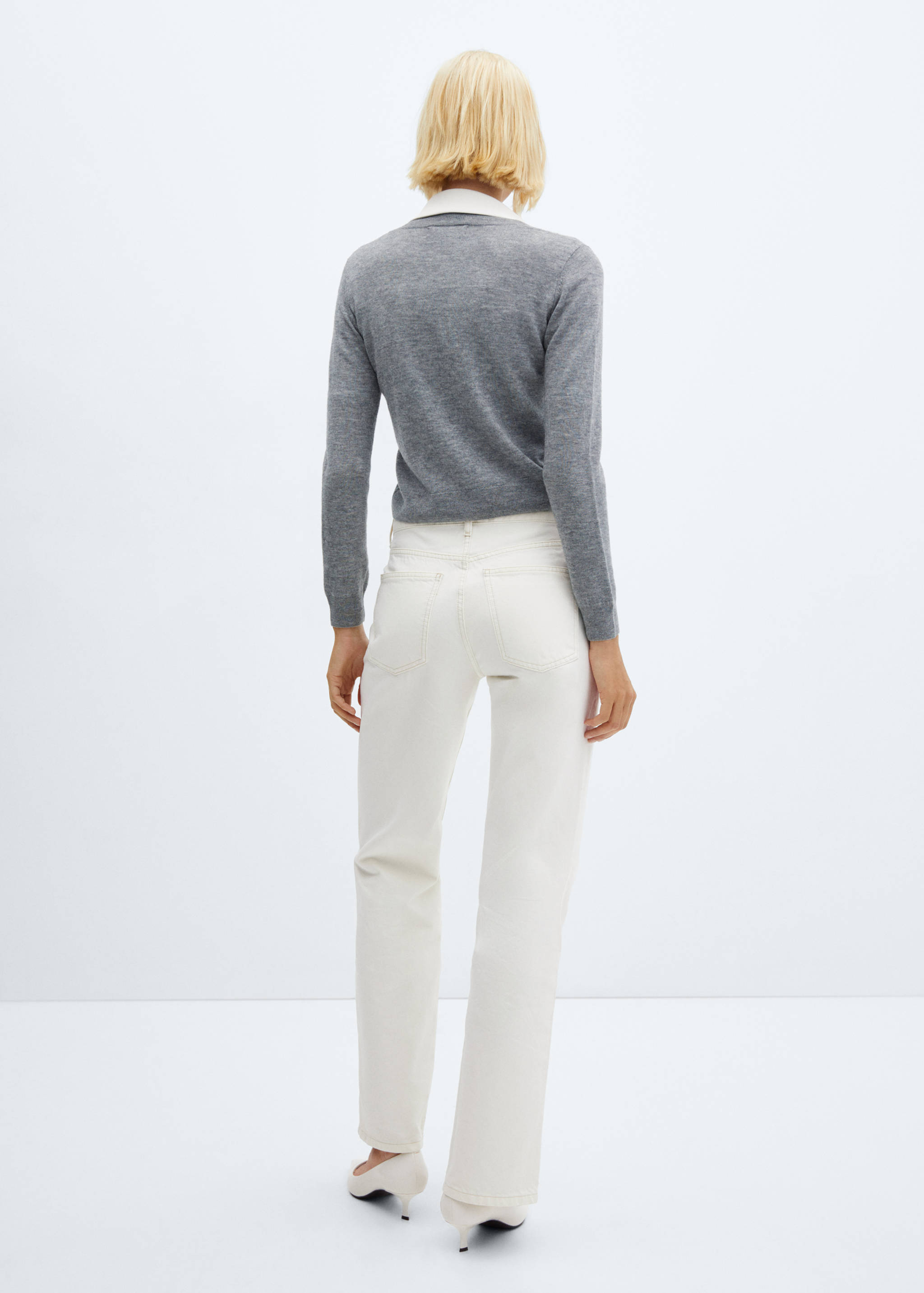 Mid-rise straight jeans - Reverse of the article