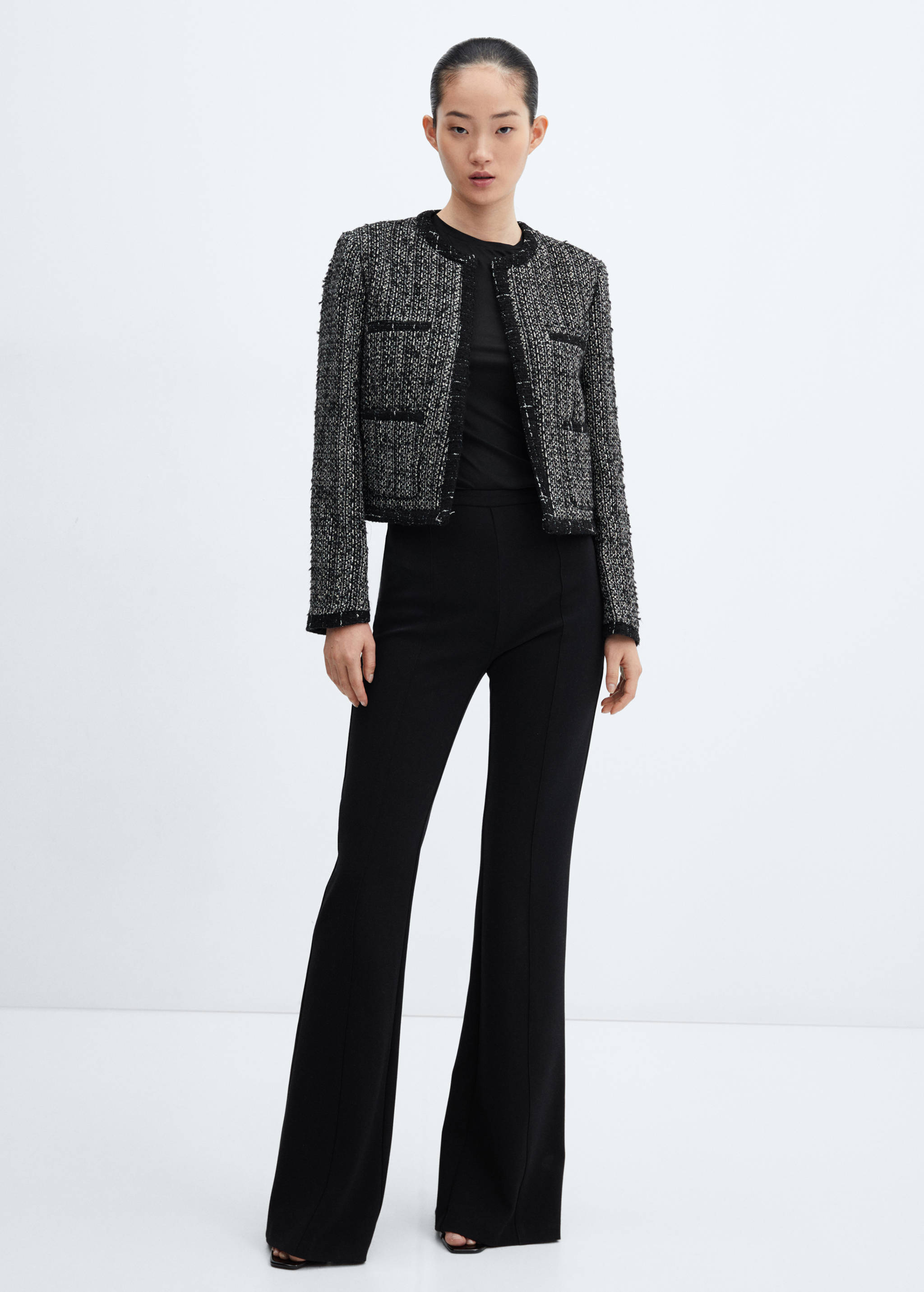 Trim tweed jacket - General plane