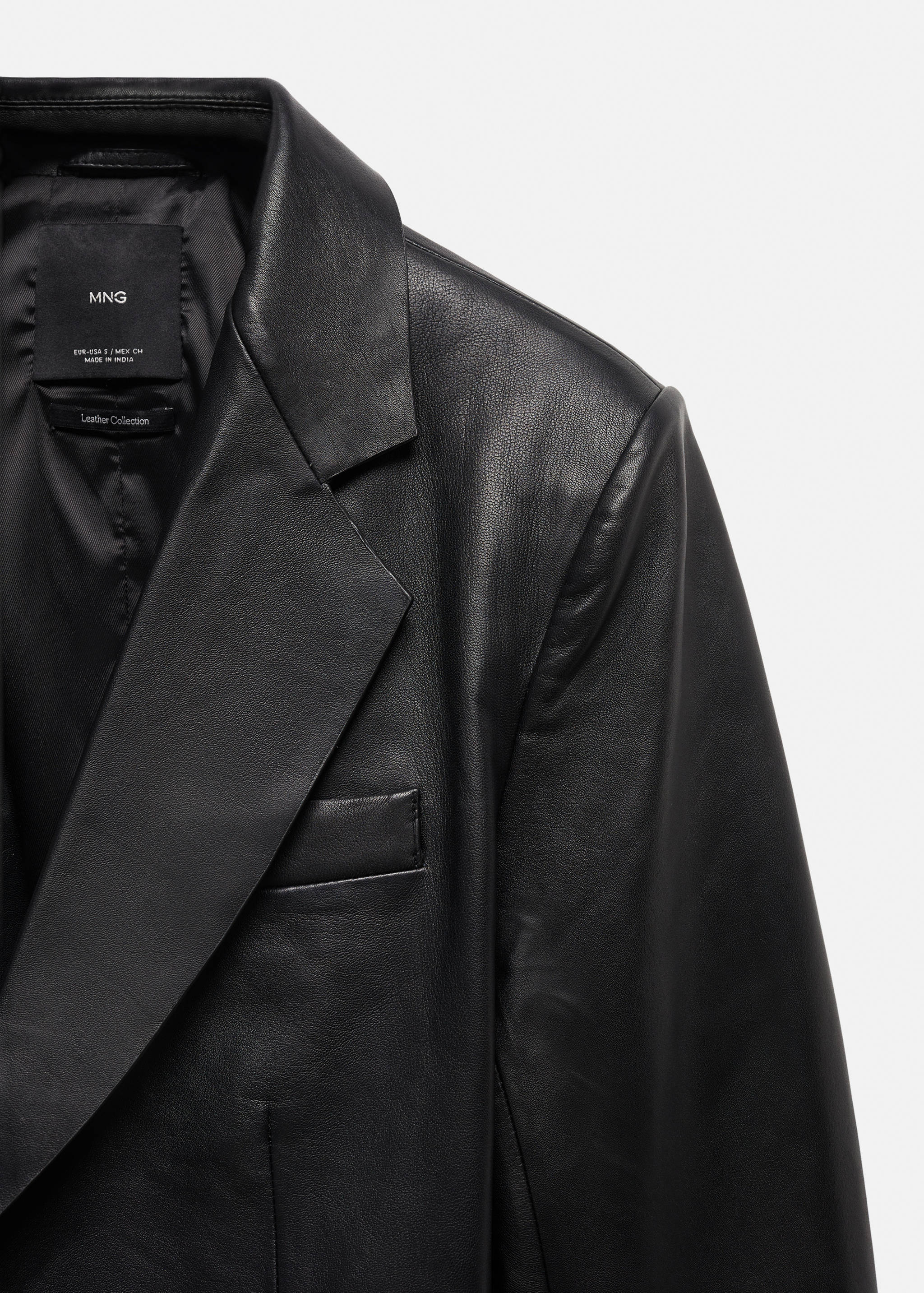 100% leather cropped jacket - Details of the article 8