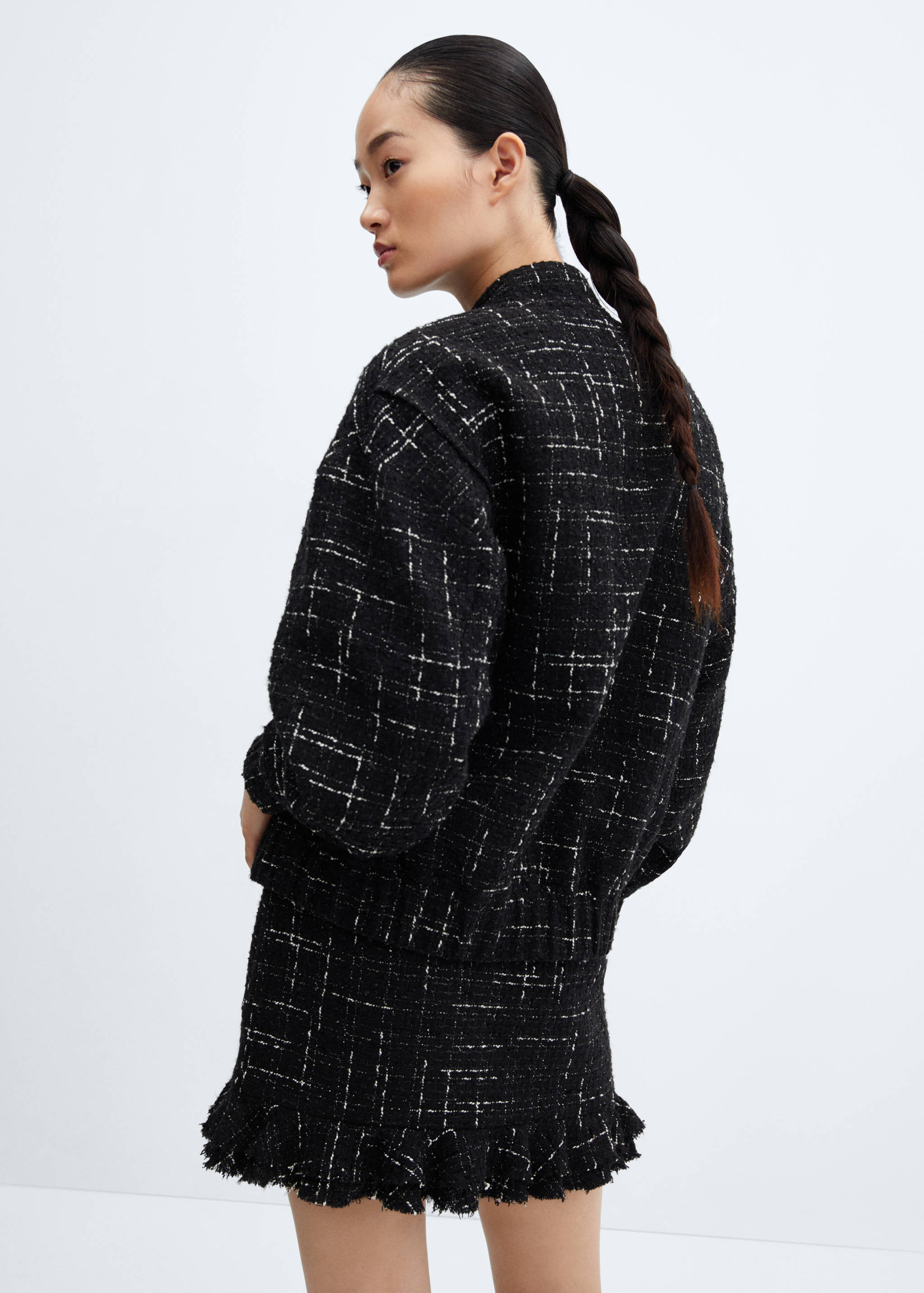 Ruffled tweed skirt - Reverse of the article