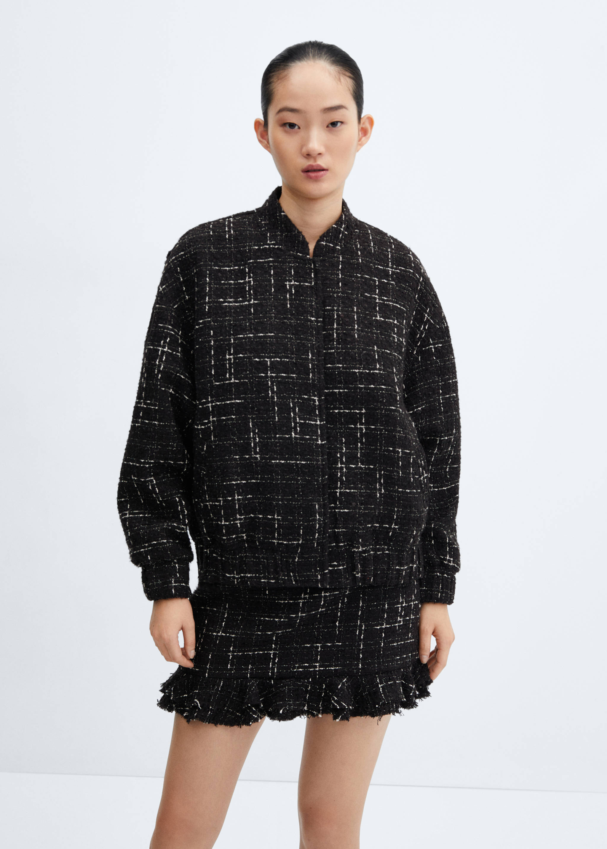 Ruffled tweed skirt - Details of the article 1