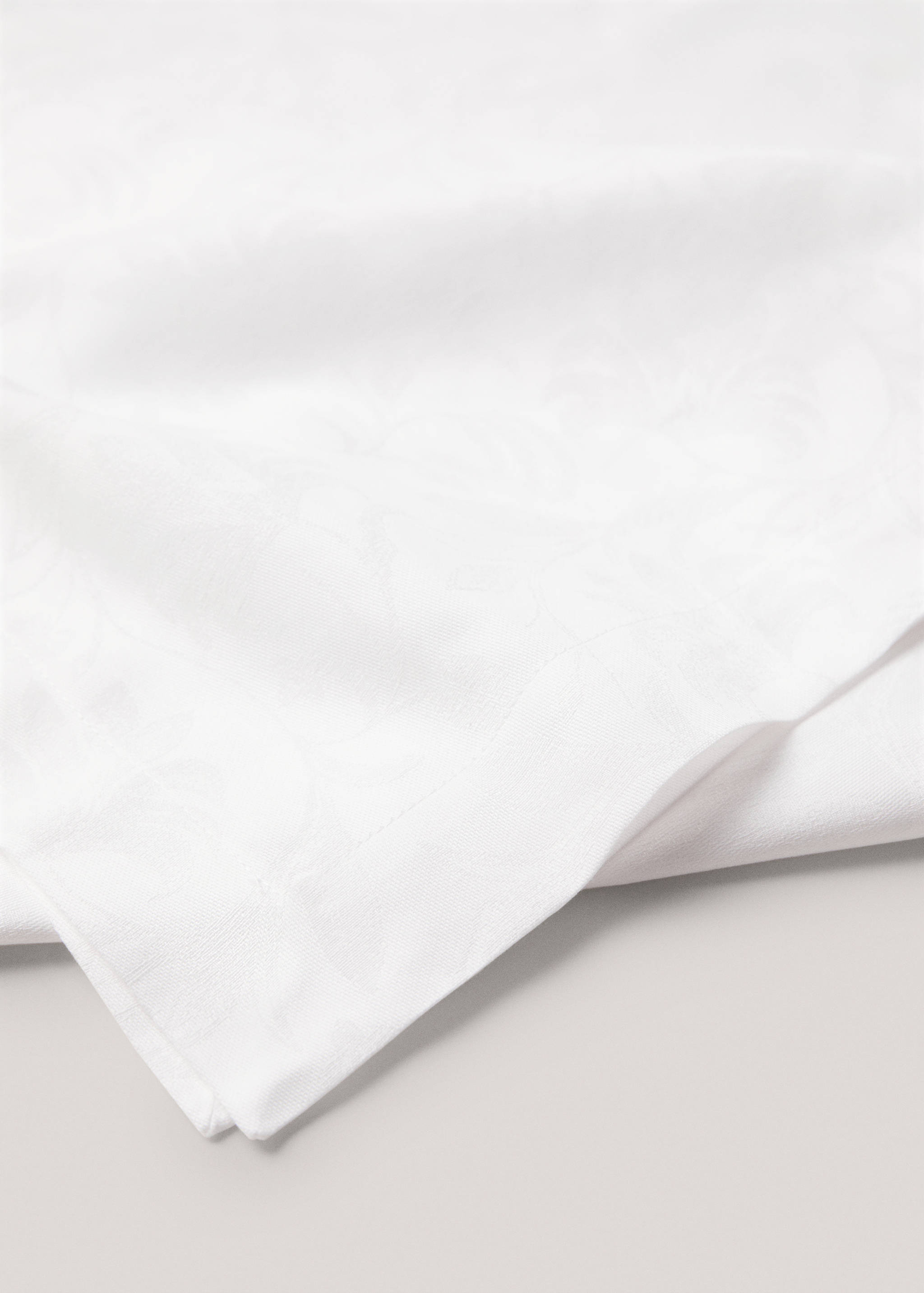 Jacquard-Tischdecke aus Baumwolle mit Blume 170 x 170 cm - Detail des Artikels 1