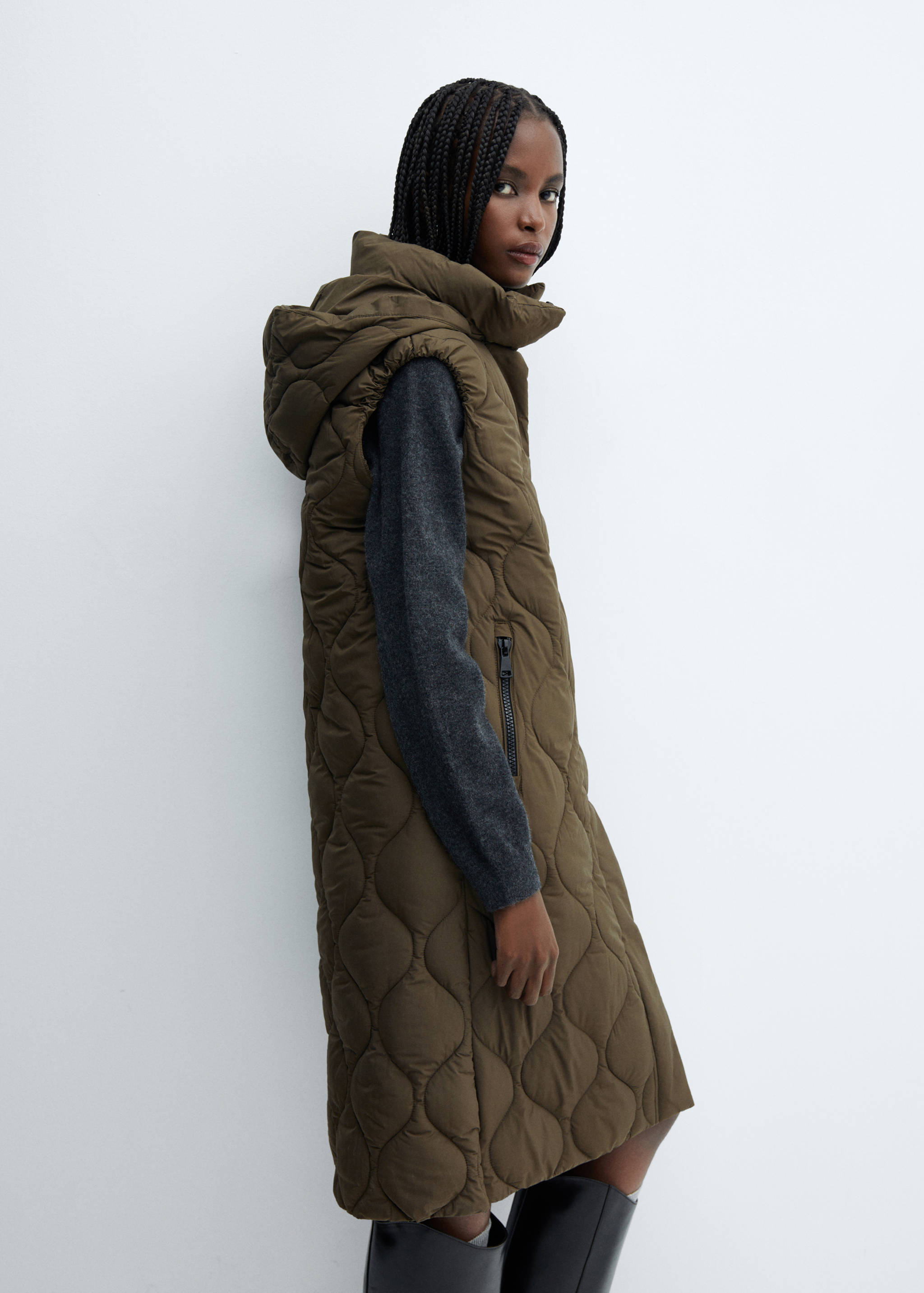 Long puffer vest - Details of the article 2