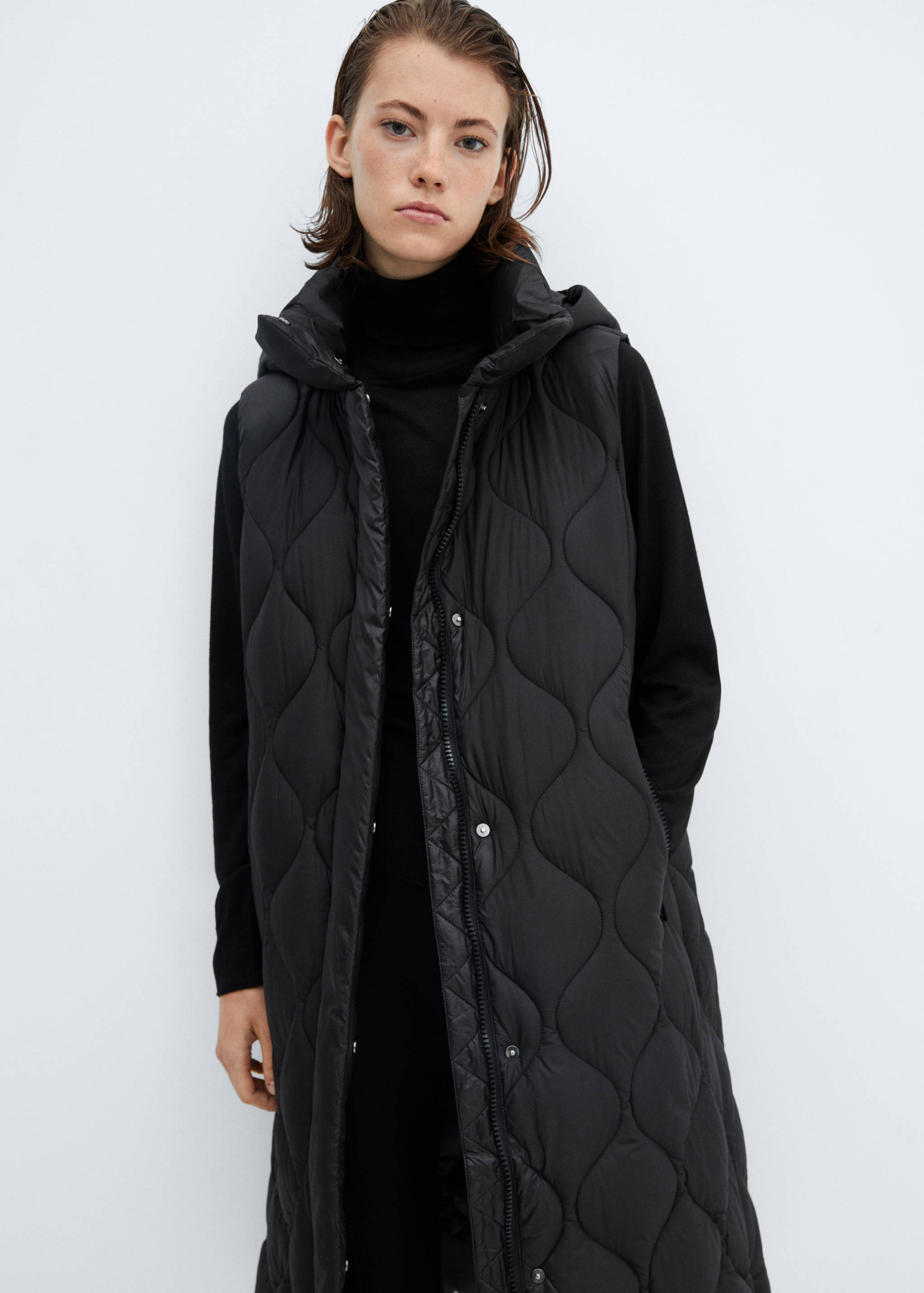 Long puffer vest - Medium plane