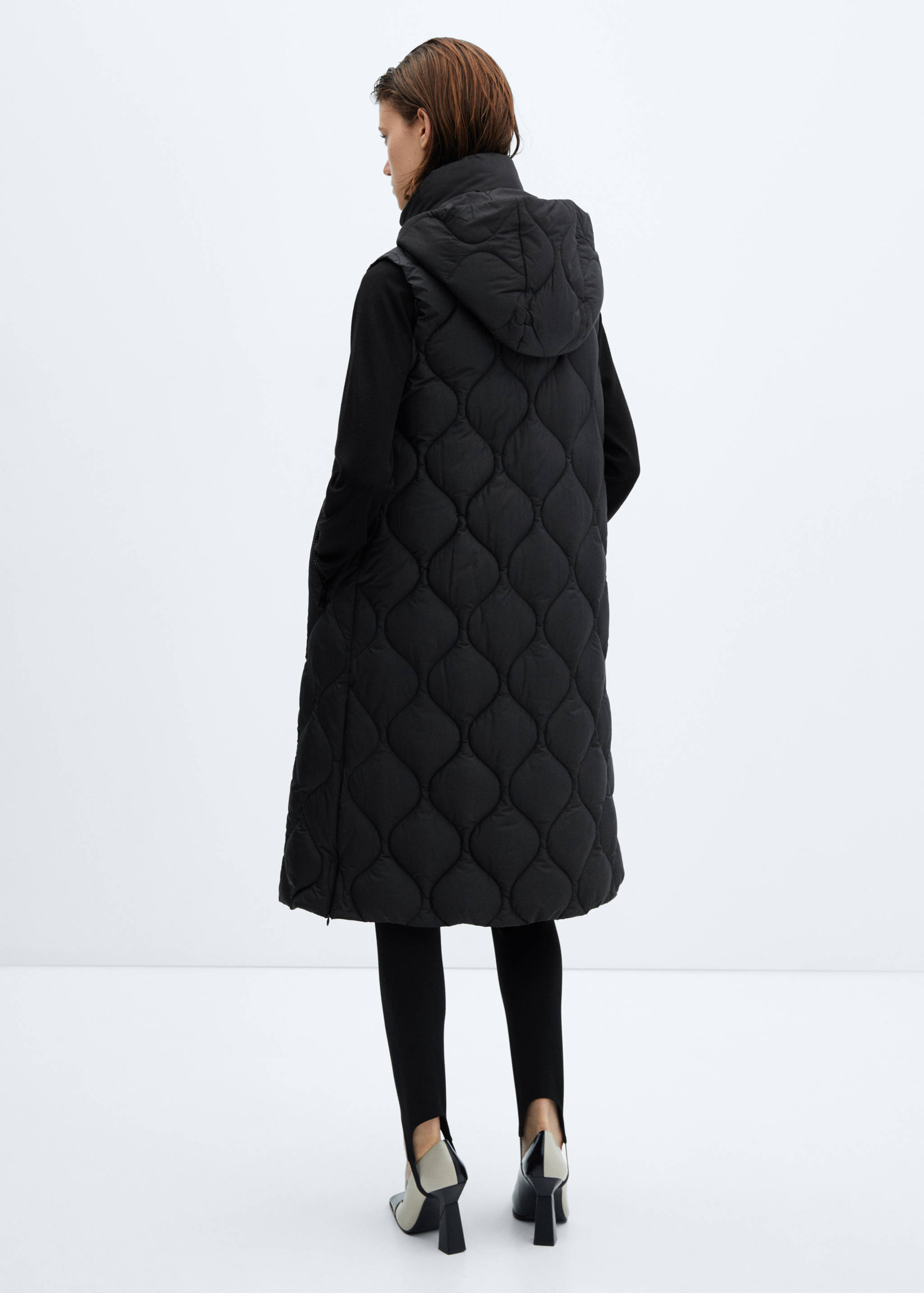 Long puffer vest - Reverse of the article