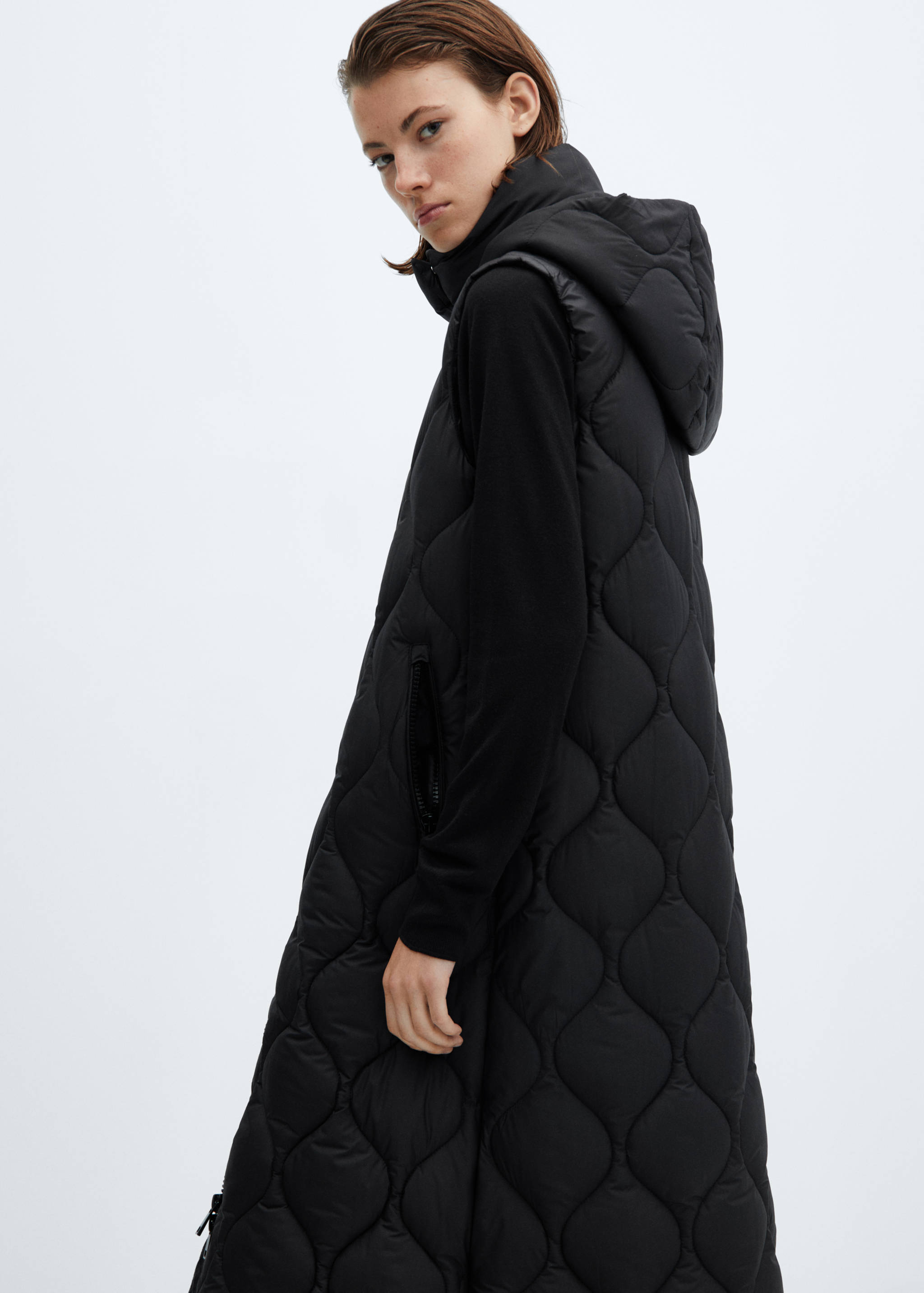 Long puffer vest - Details of the article 2