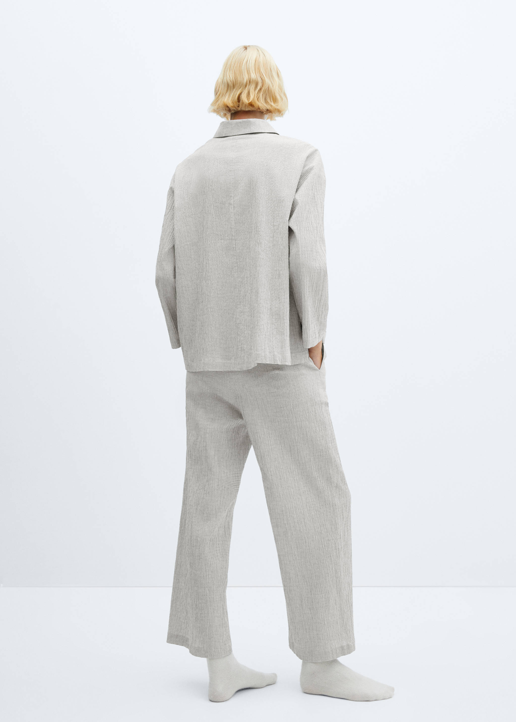 Pijama algodón cuadros vichy - Reverso del artículo