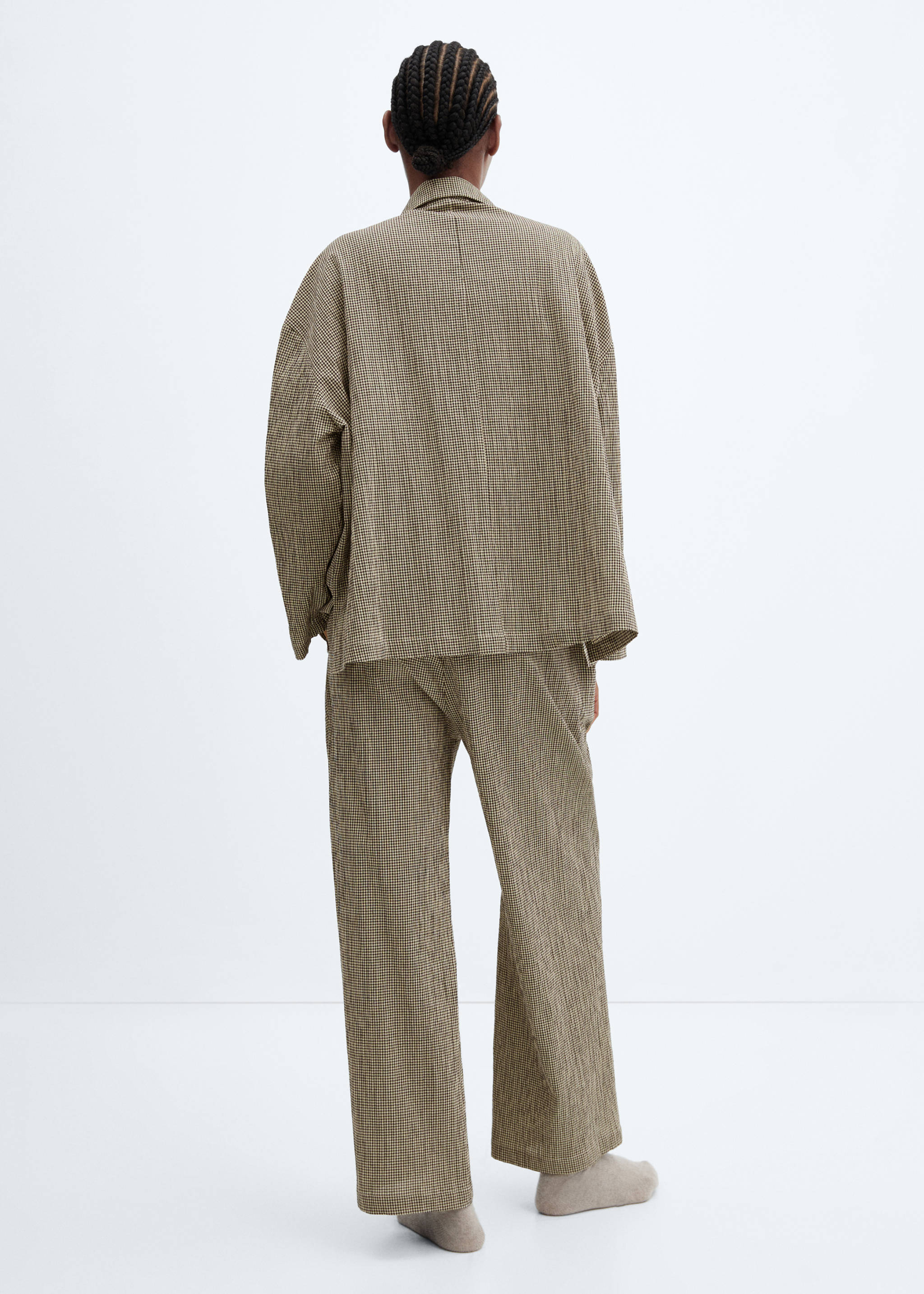 Pijama algodón cuadros vichy - Reverso del artículo