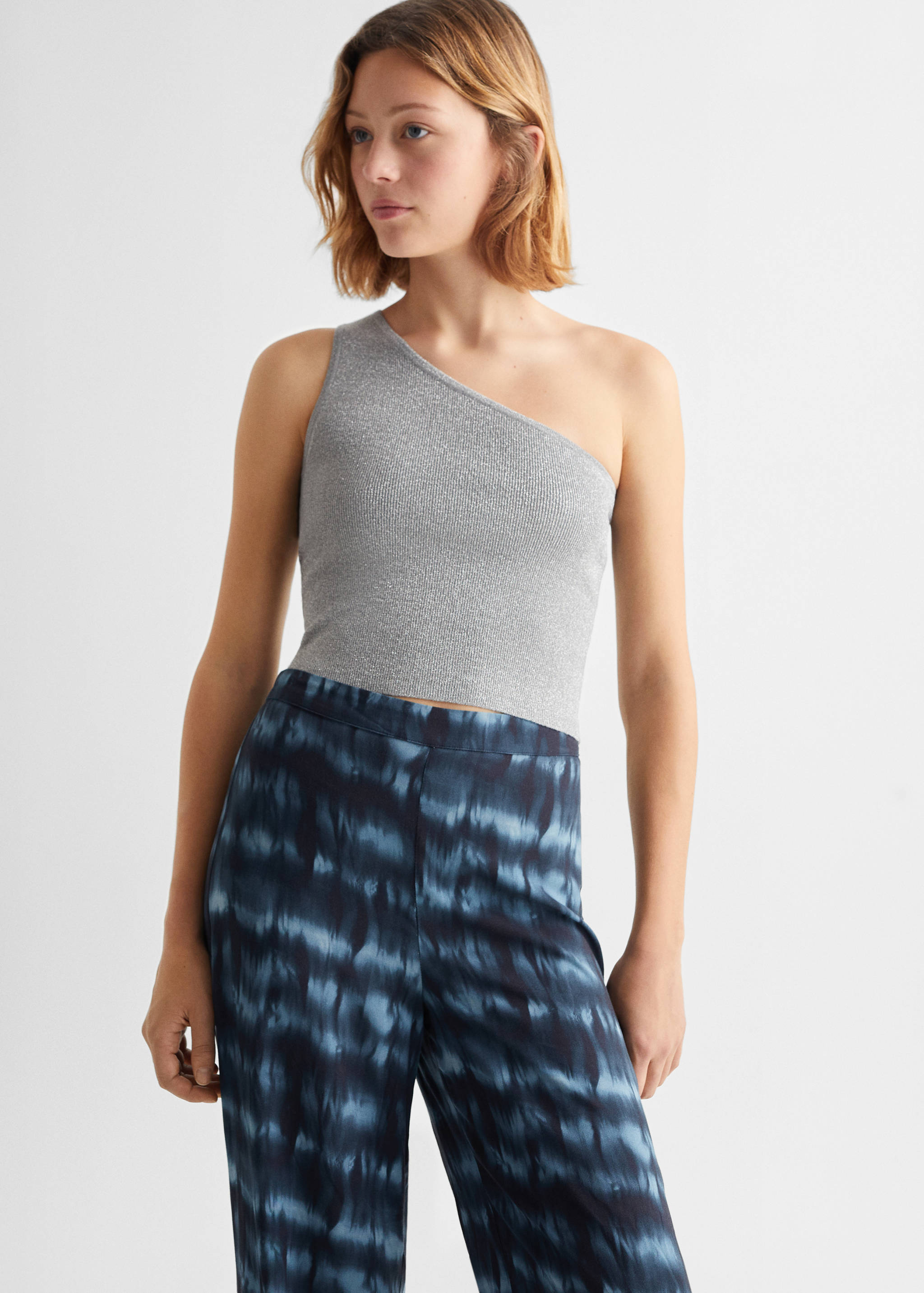 Pantalón fluido estampado - Plano medio