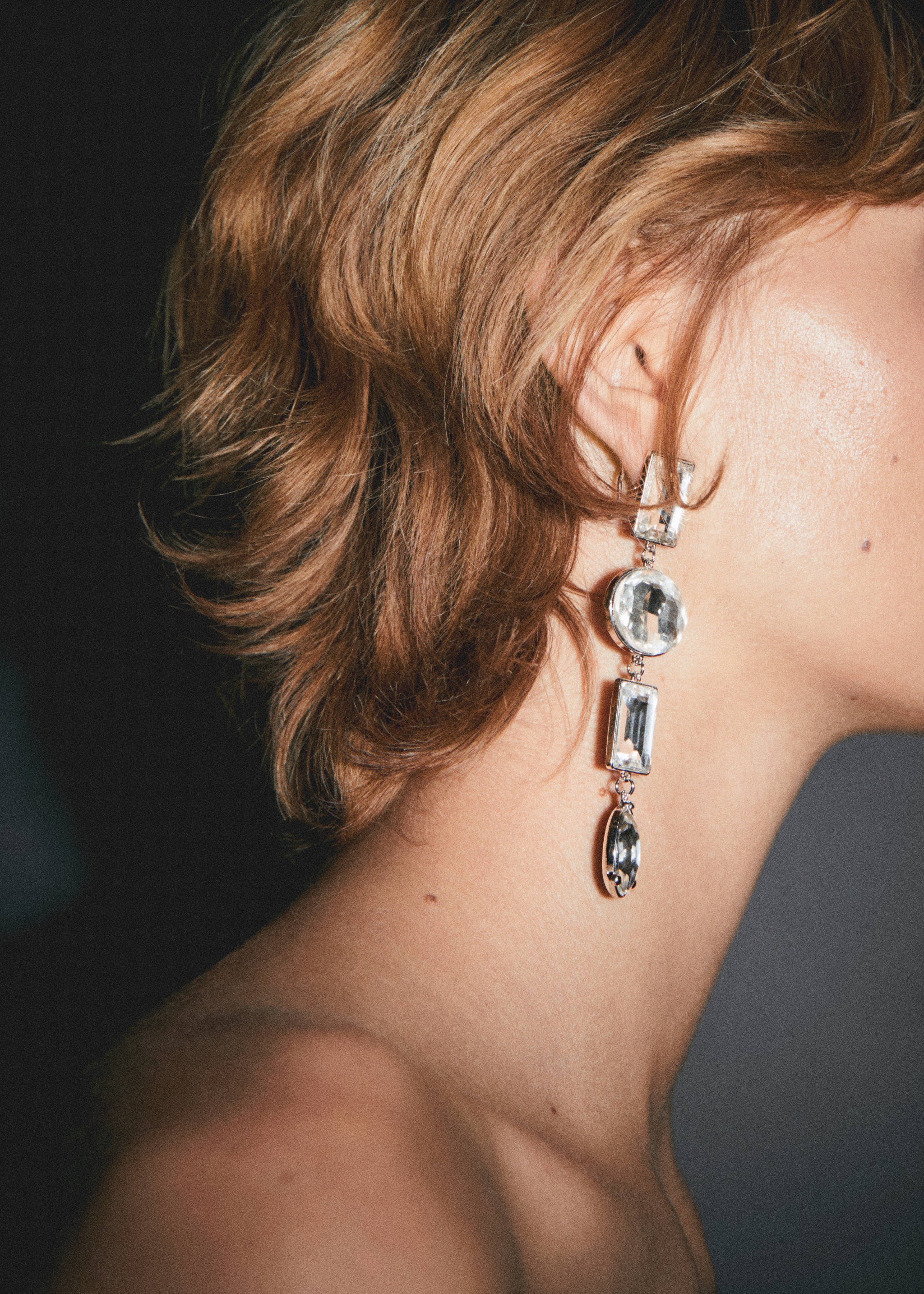 Серьги с подвесками из кристаллов - Общий план