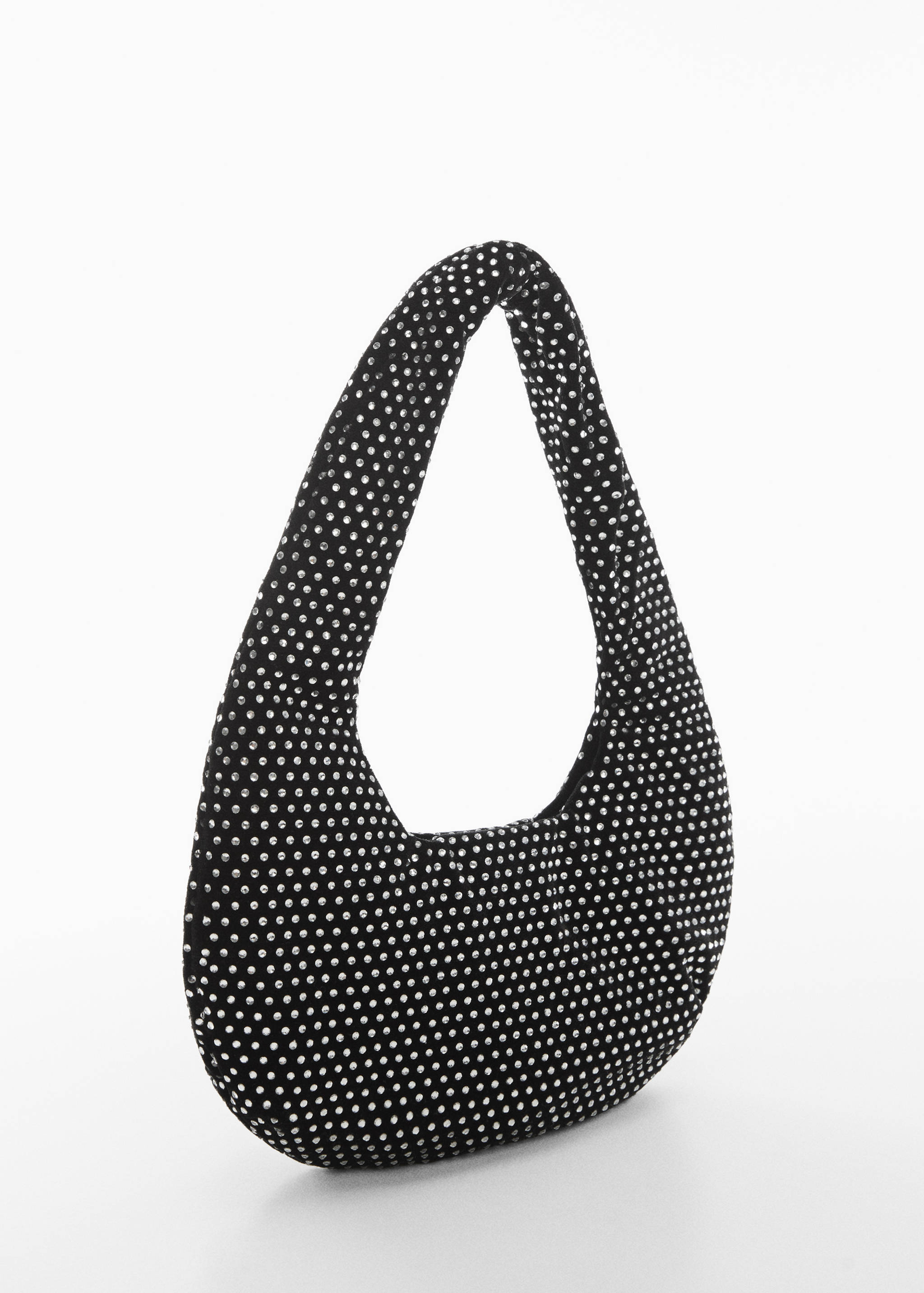 Rhinestone velvet bag - Medium plane