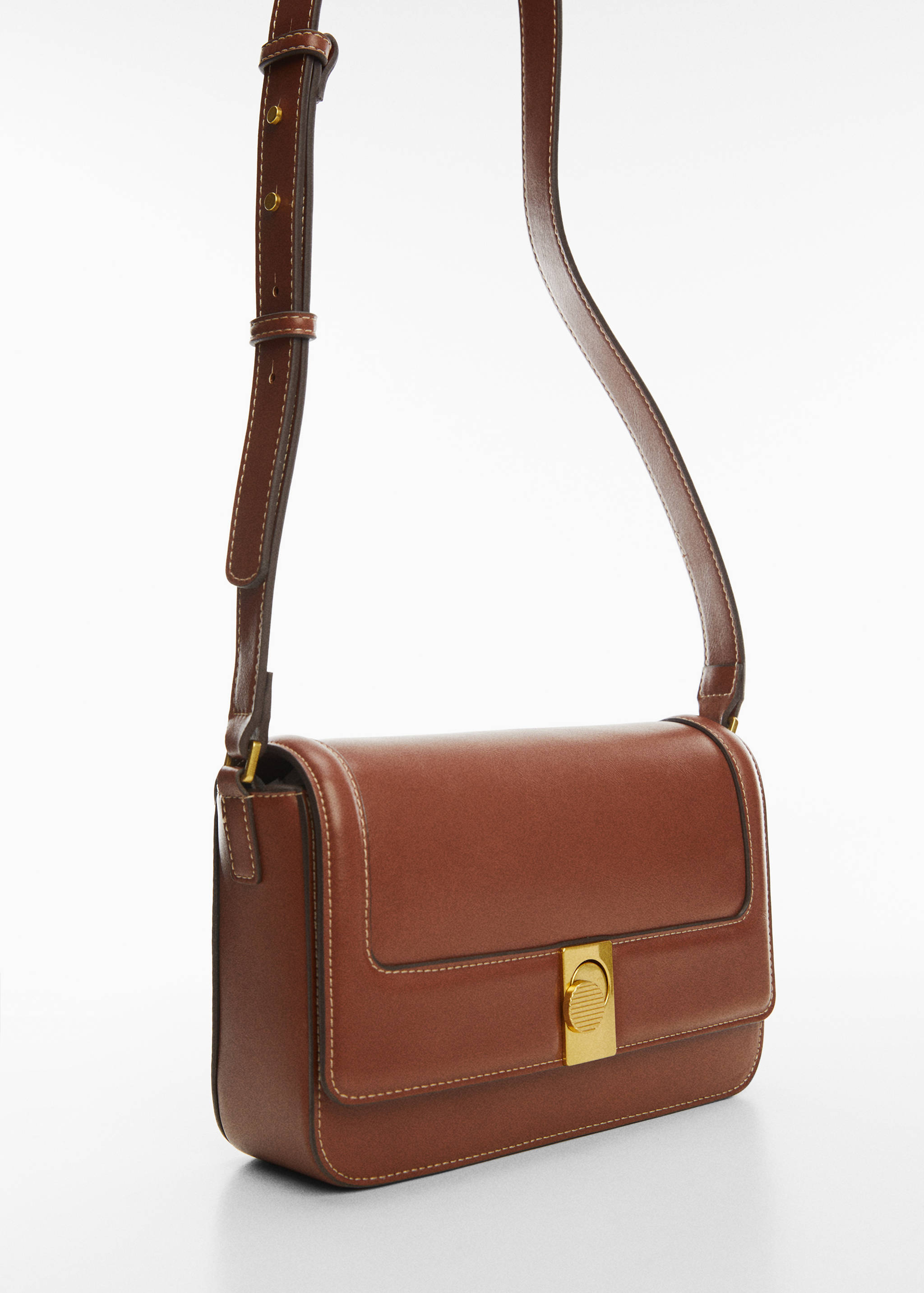 Crossbody bag with flap - Medium plane