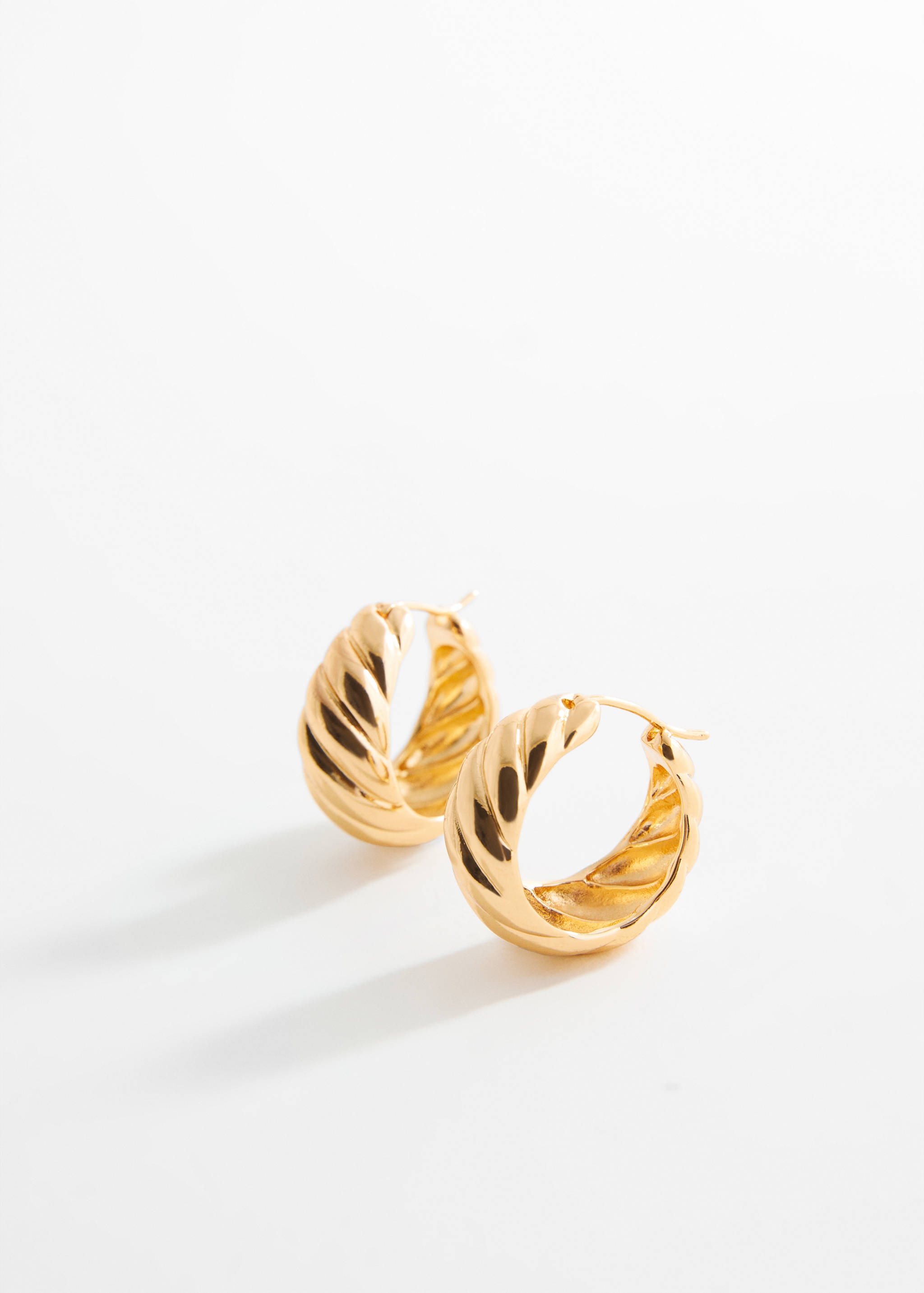 Braided hoop earrings - Medium plane