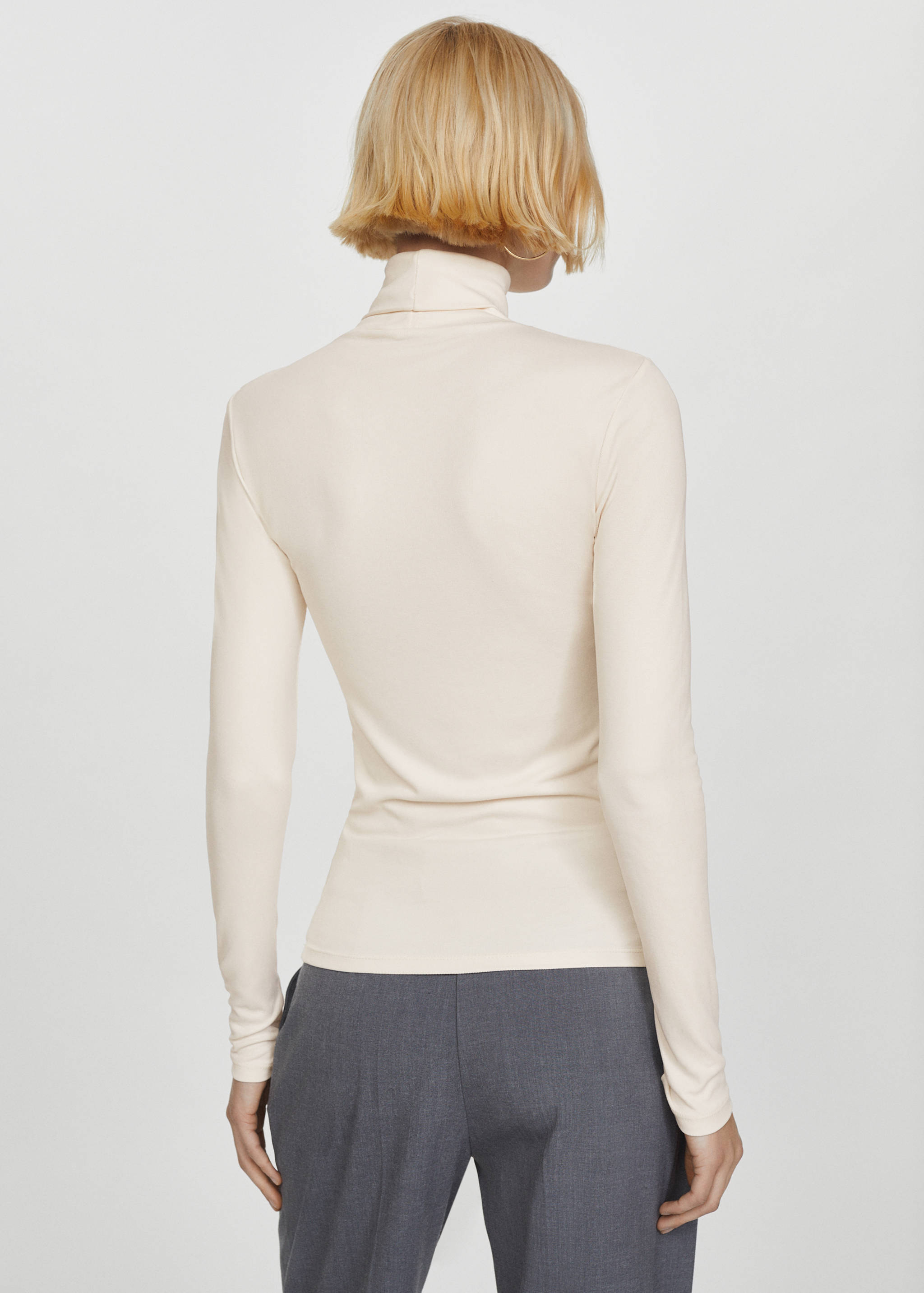 Camiseta modal cuello vuelto - Reverso del artículo