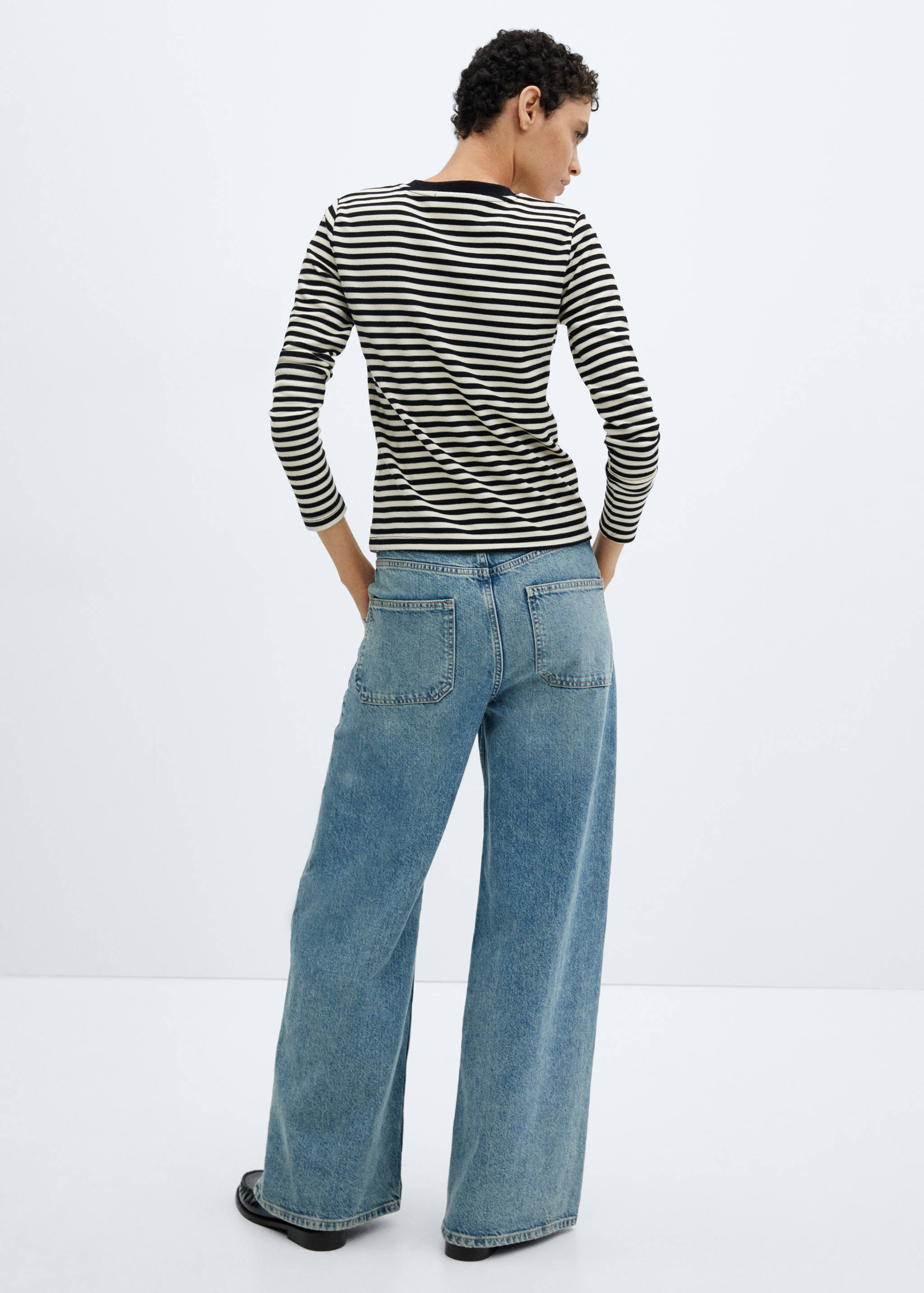 Striped long sleeves t-shirt - Reverse of the article