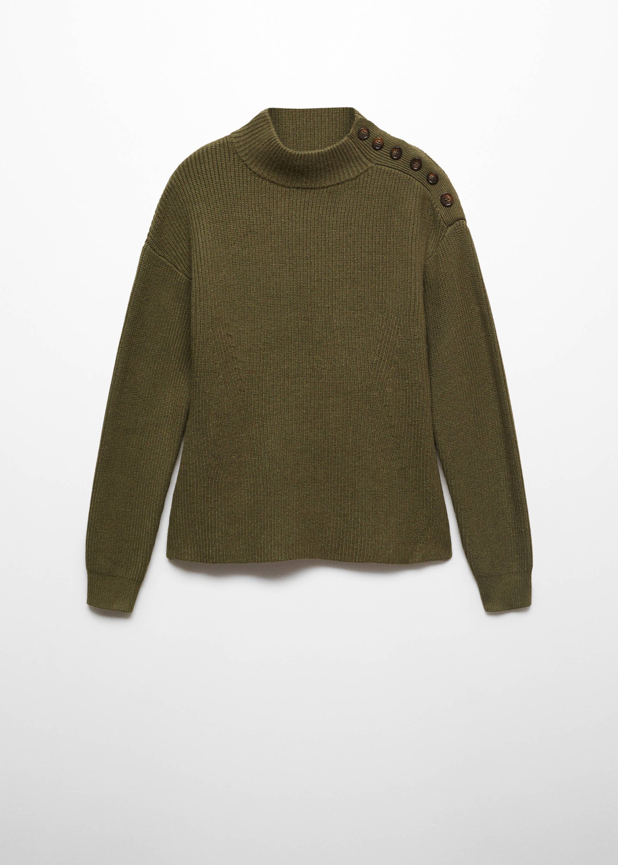 Pull-over maille côtelée boutons épaule - Article sans modèle