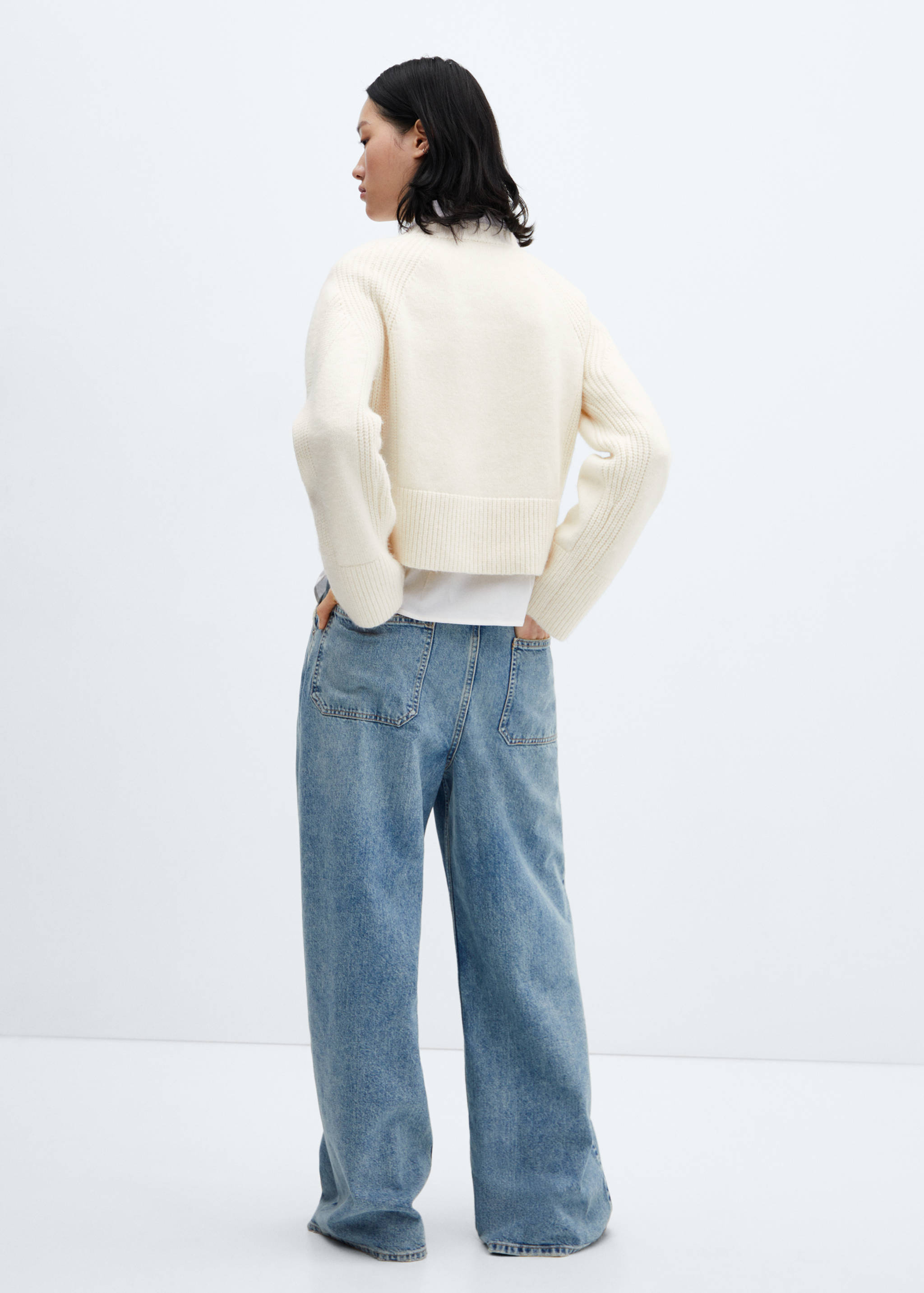 Sweater rajut leher bulat - Versi terbalik dari barang