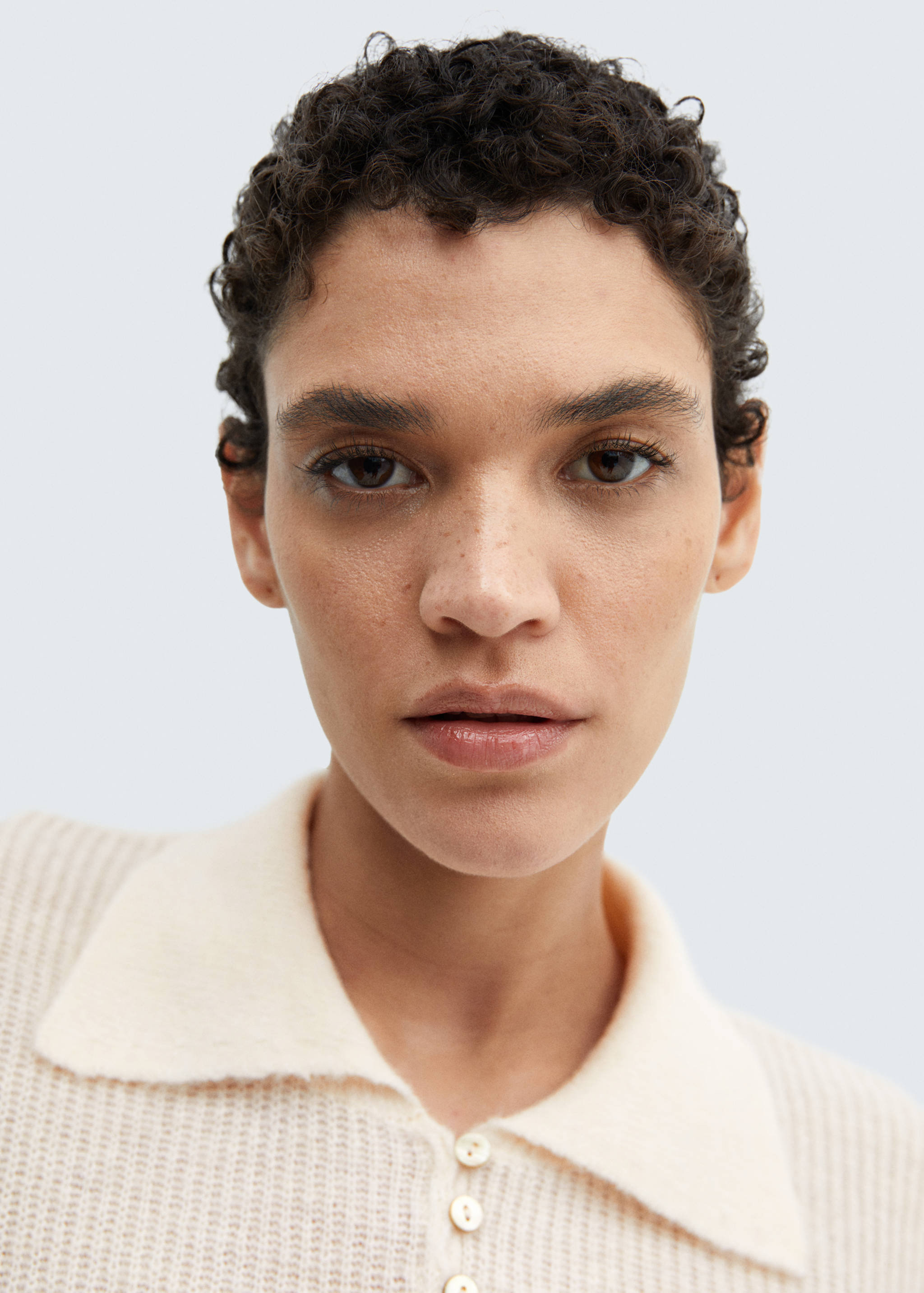 Knitted polo-neck sweater - Details of the article 1