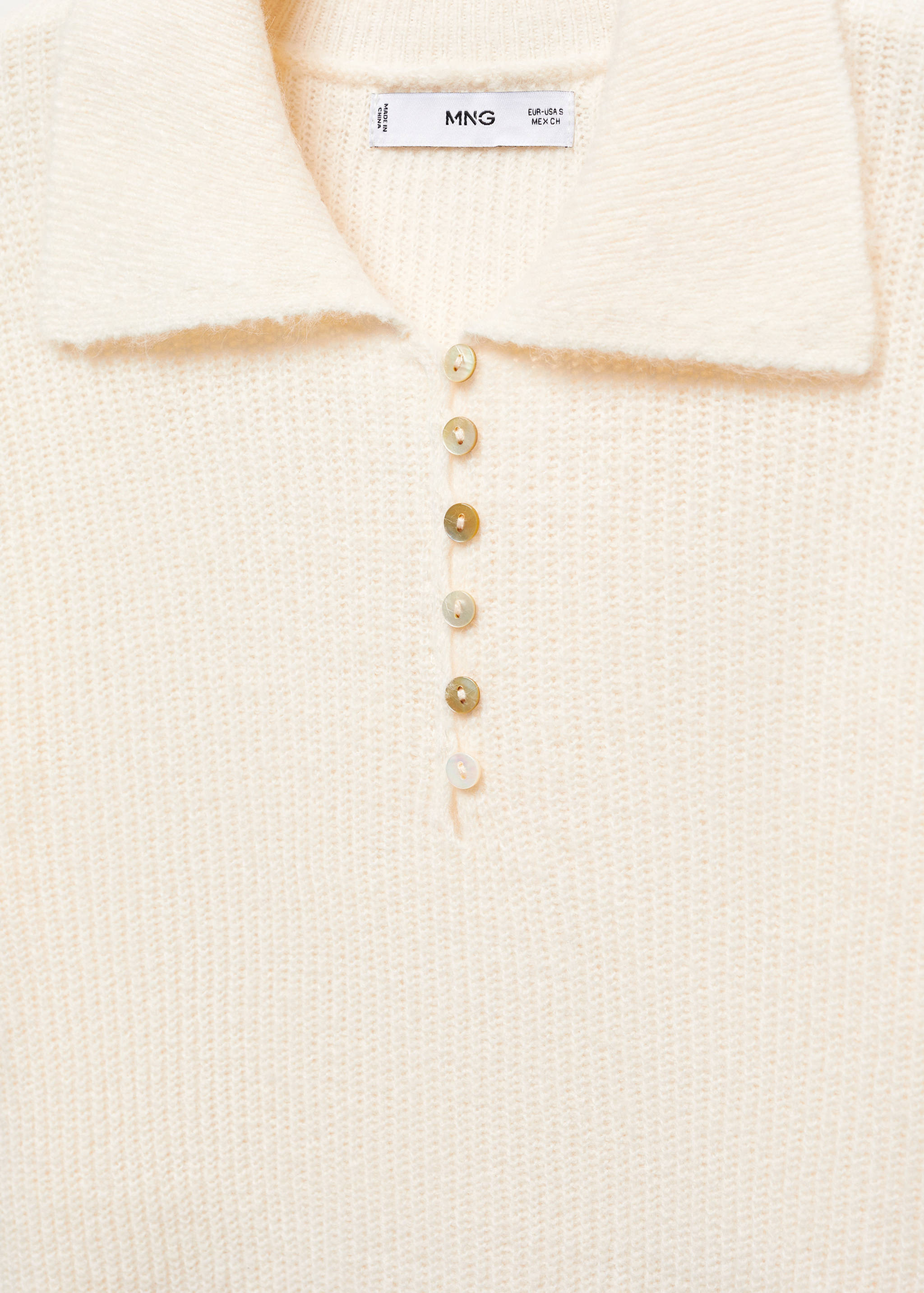 Knitted polo-neck sweater - Details of the article 8