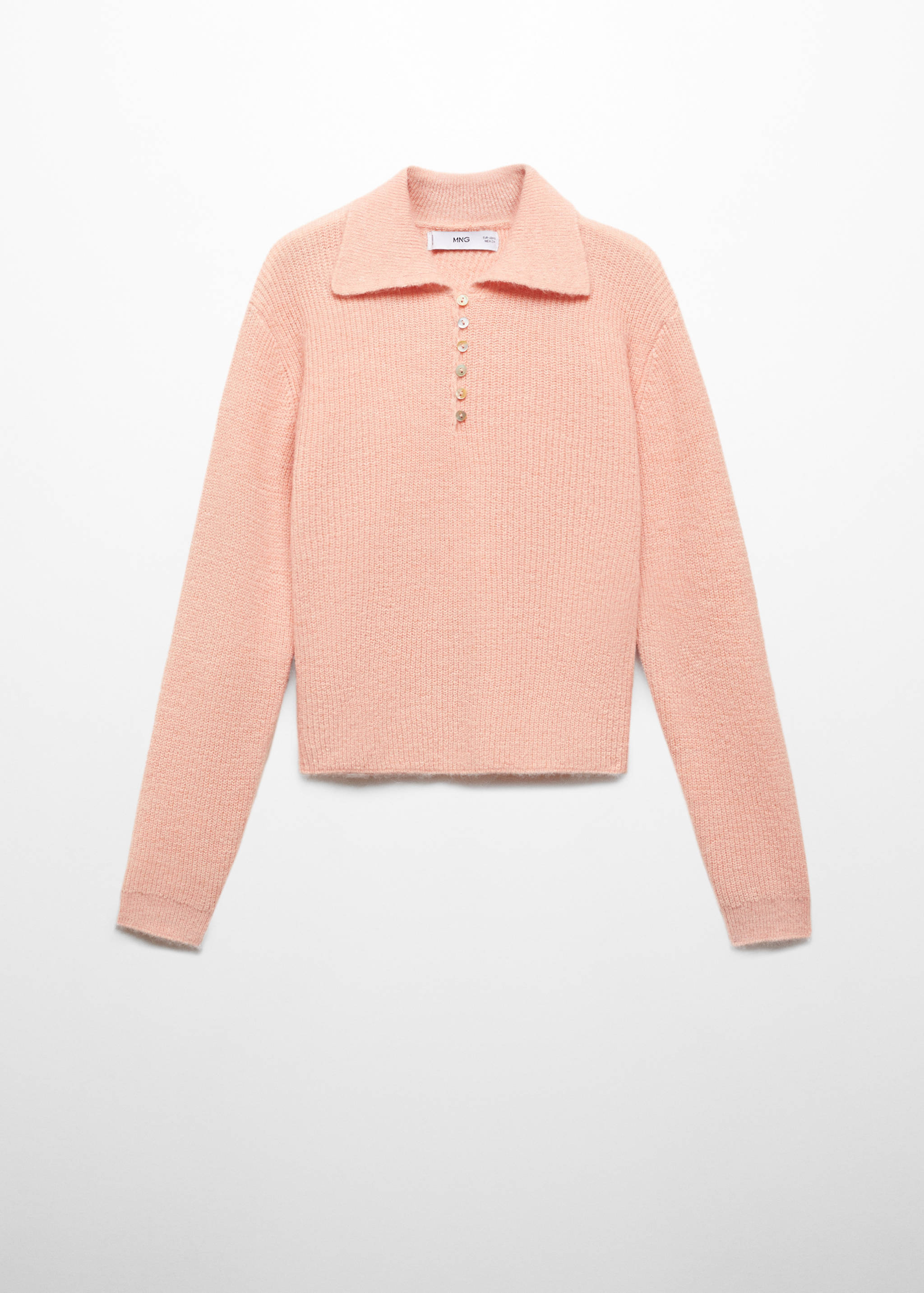 Knitted polo-neck sweater - Article without model