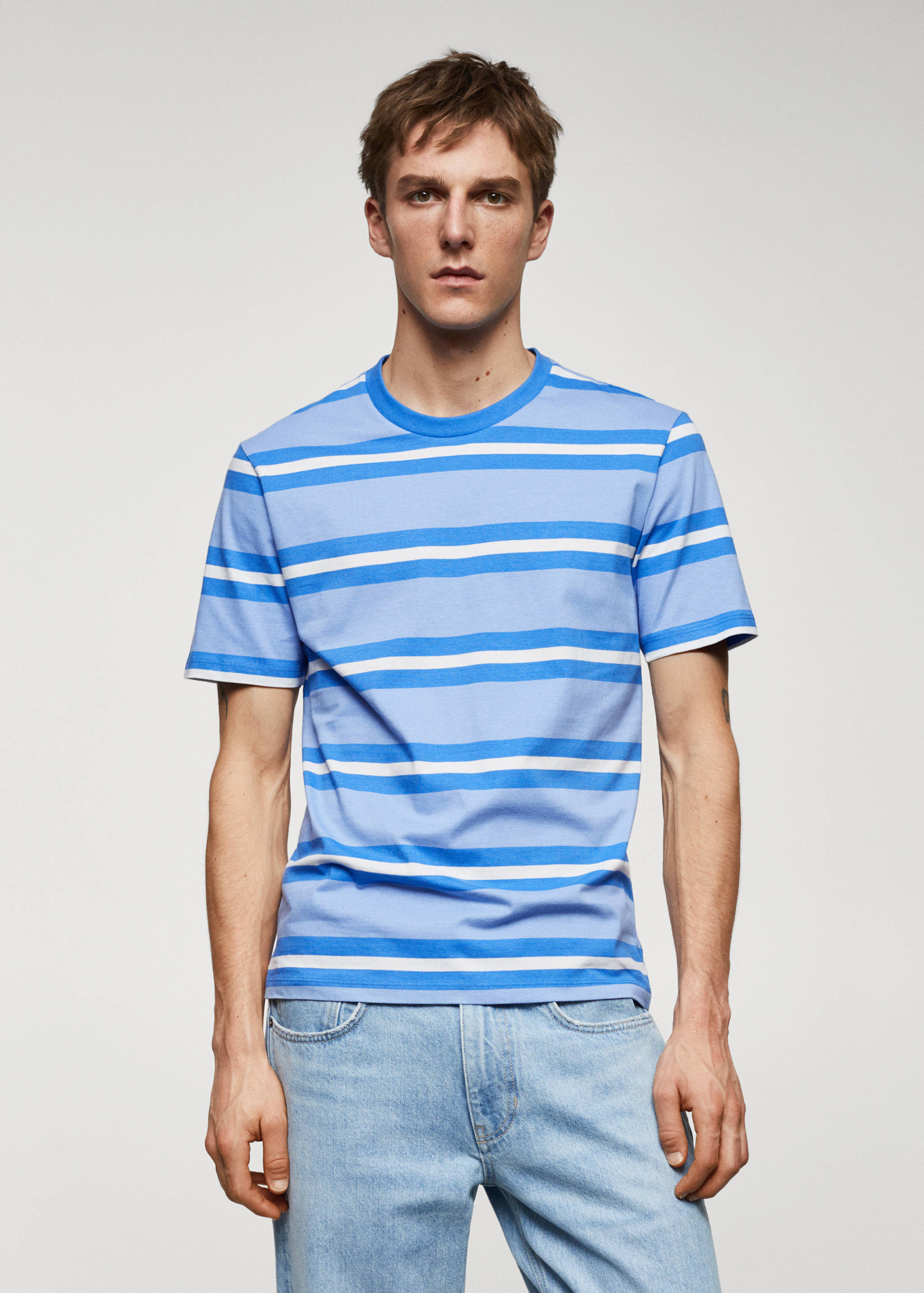 T-shirt 100 % coton rayures - Plan moyen