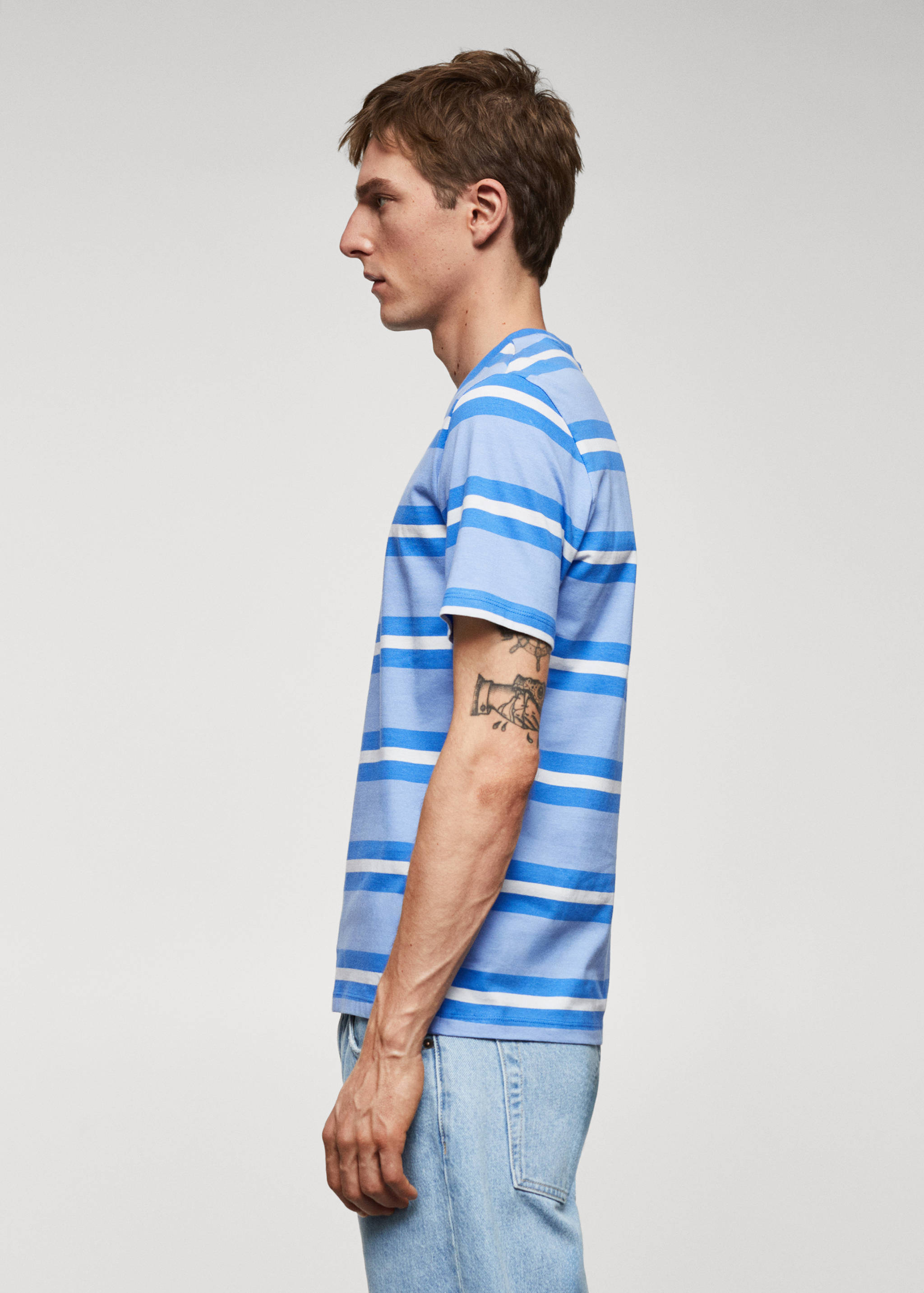 T-shirt 100 % coton rayures - Verso de l’article