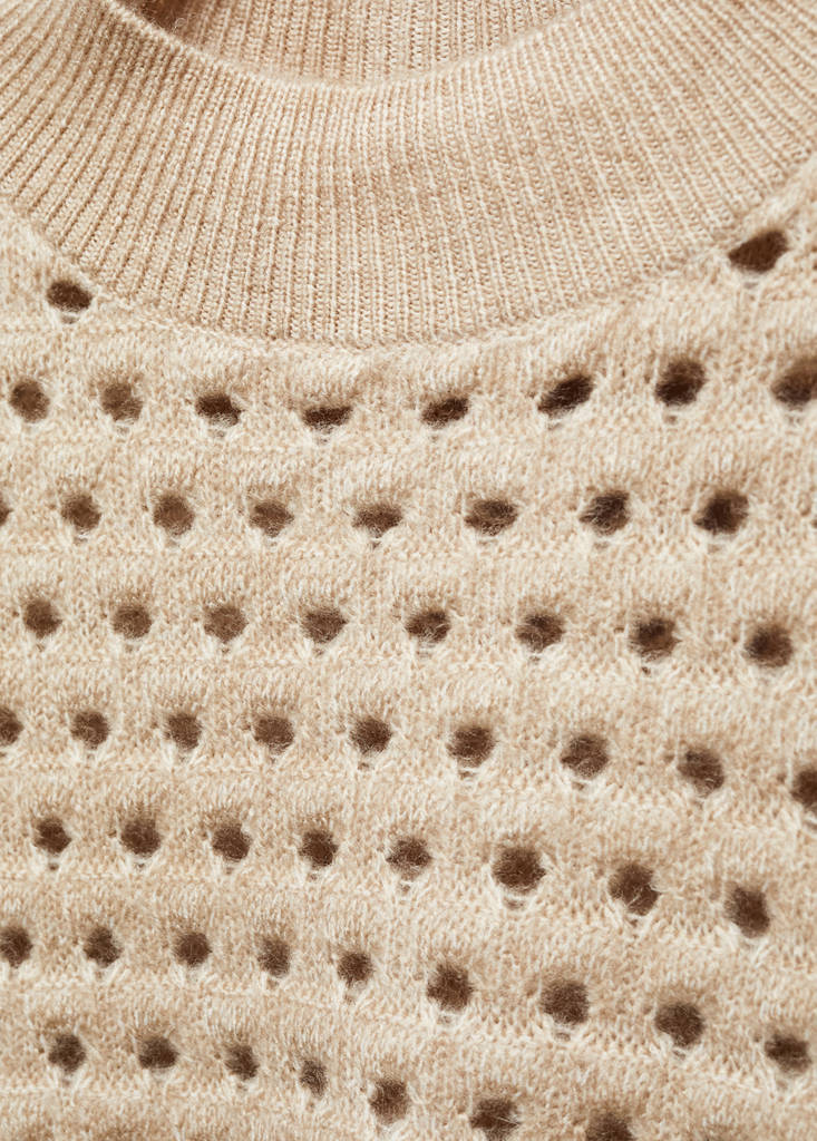 Knitted sweater with openwork details — Light/Pastel Grey