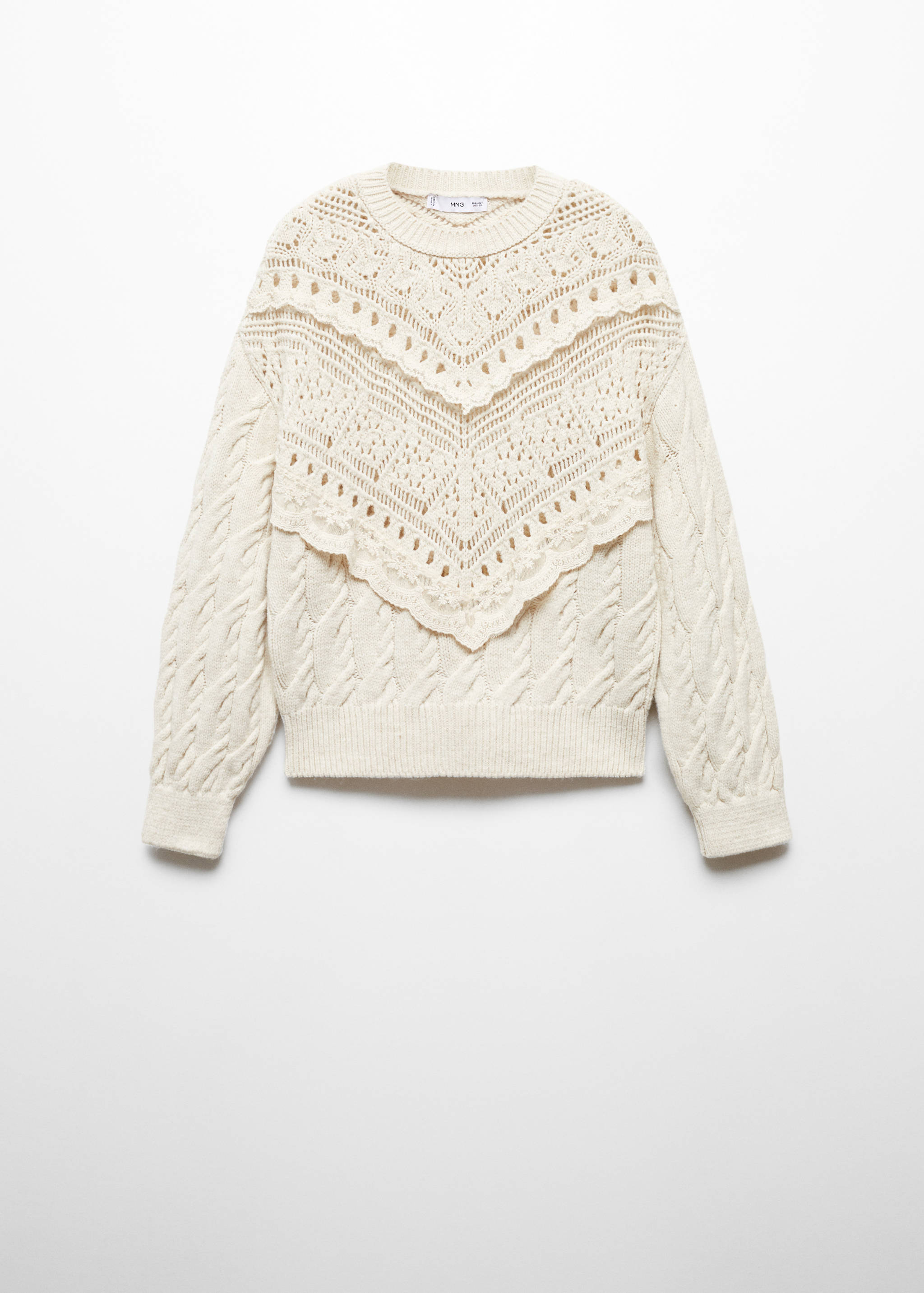 Jersey punto detalles calados - Artículo sin modelo