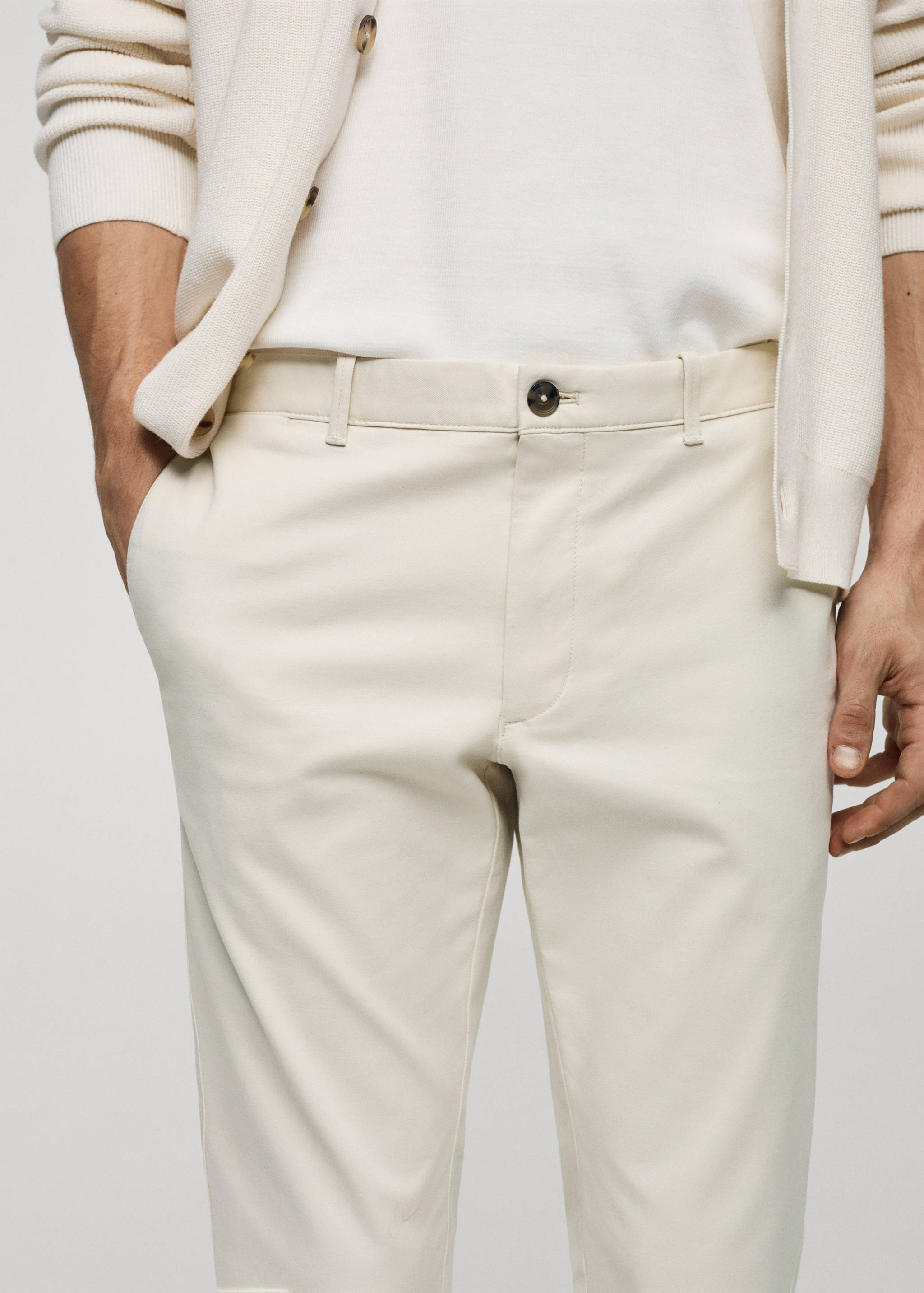 Slim fit serge chino pants - Details of the article 1