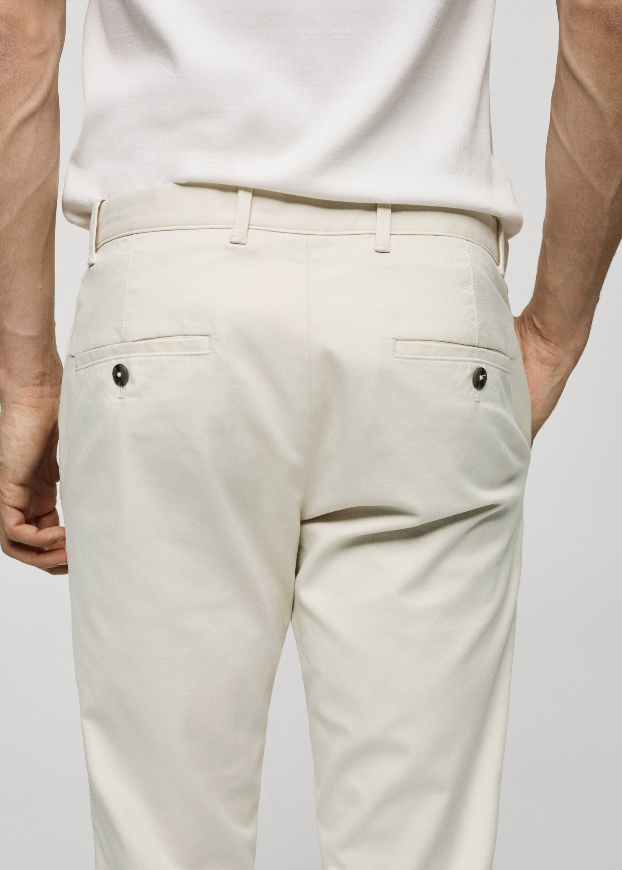 Slim fit serge chino pants - Details of the article 4