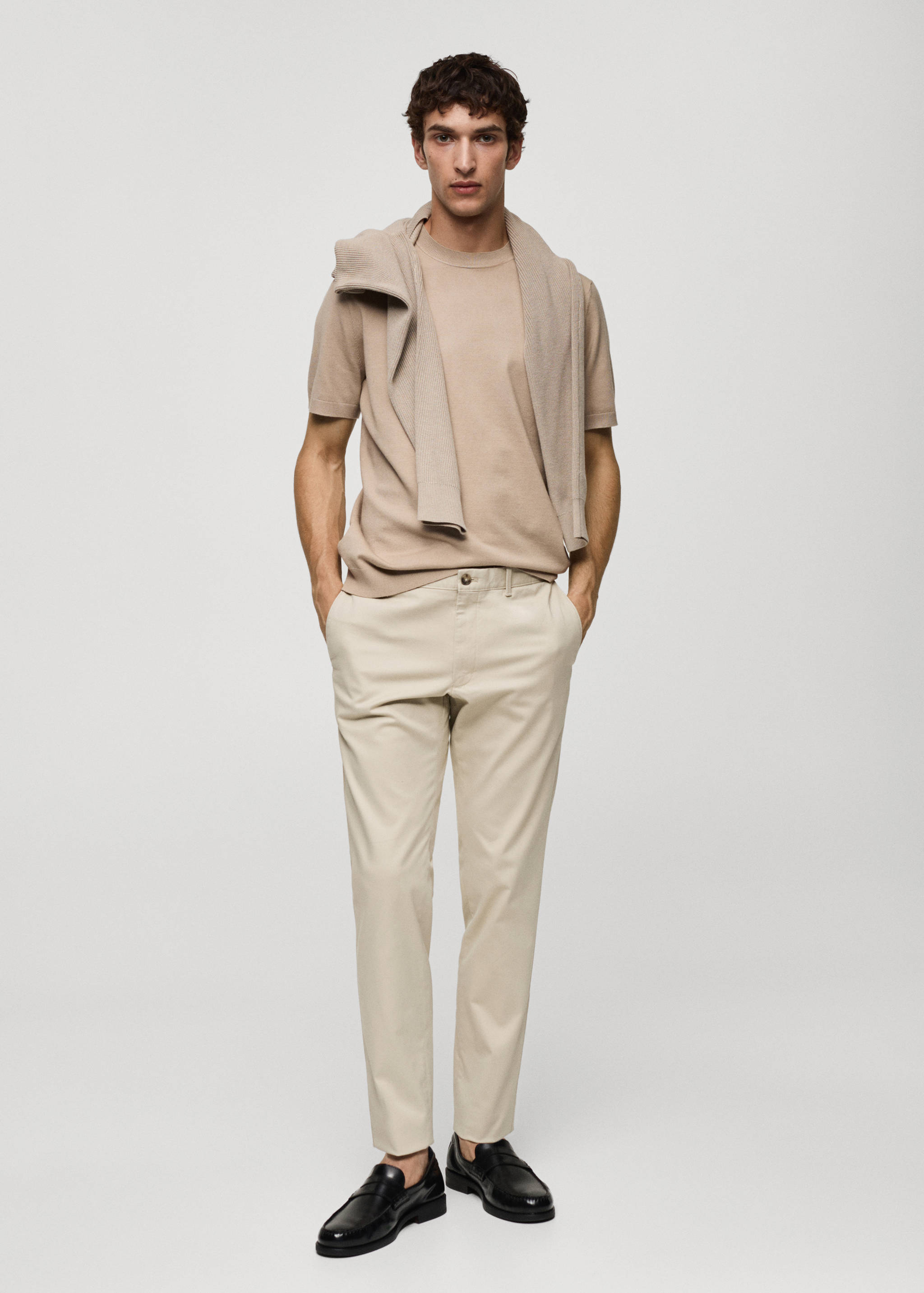 Slim fit serge chino pants - General plane