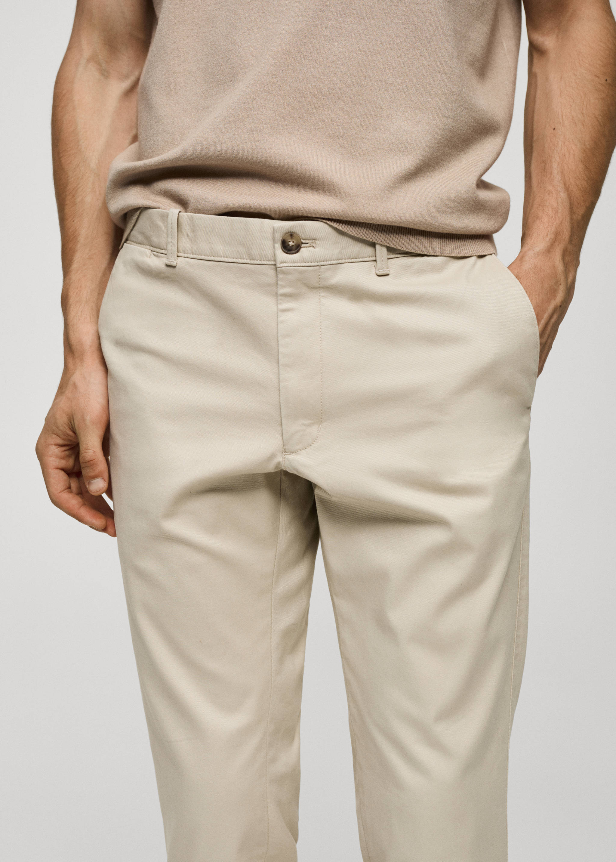 Slim fit serge chino pants - Details of the article 1