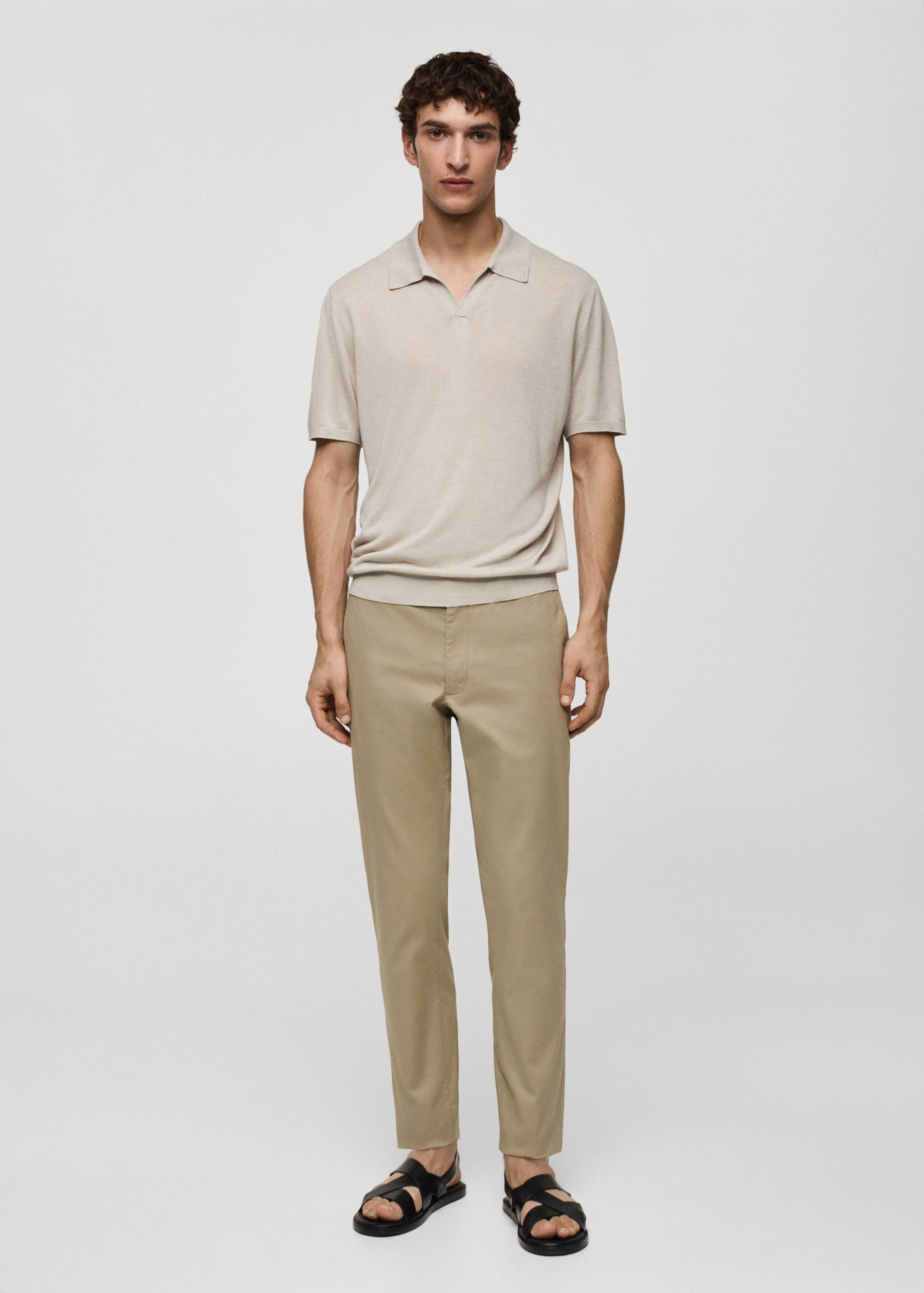 Slim fit serge chino pants - General plane