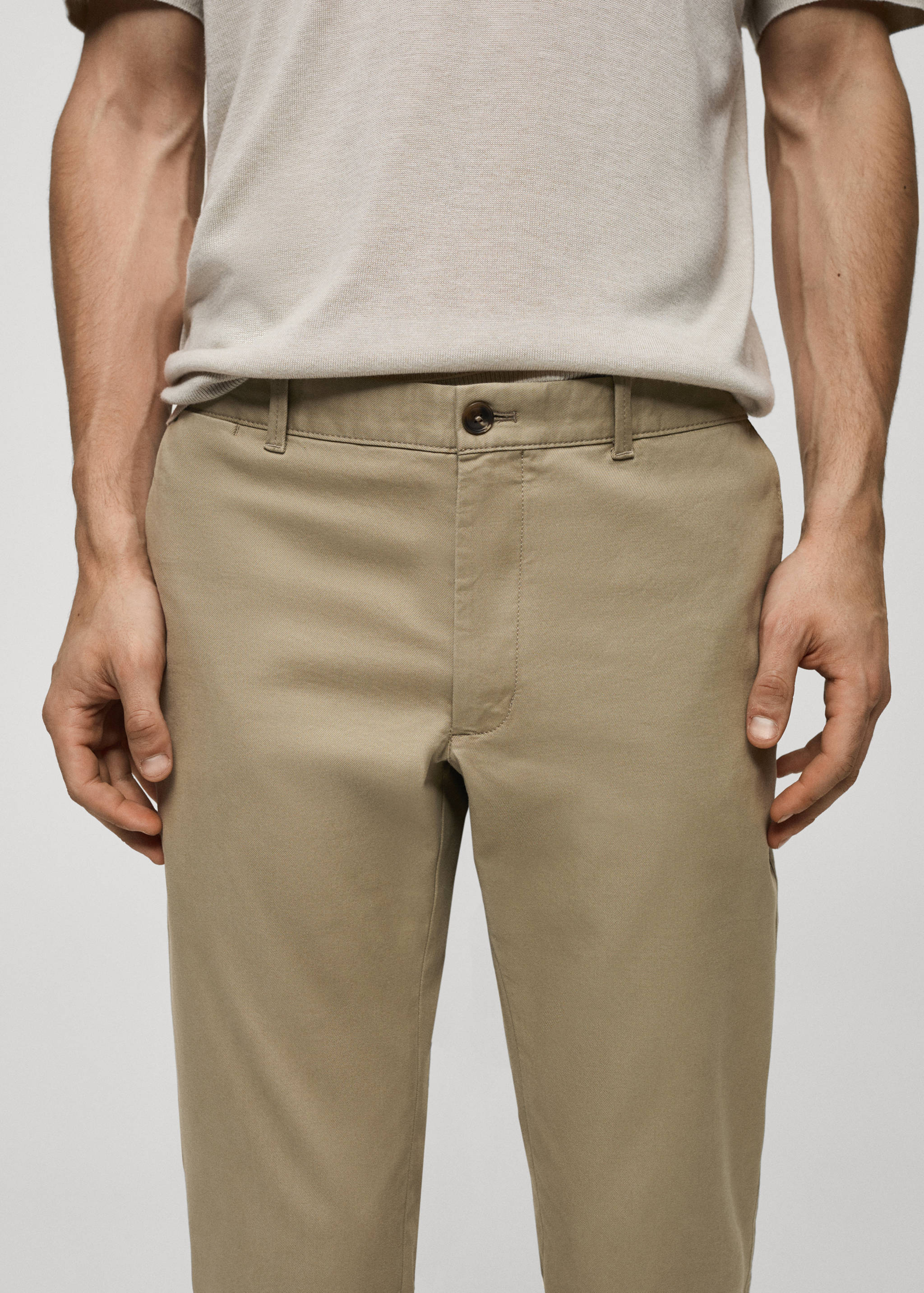 Slim fit serge chino pants - Details of the article 1