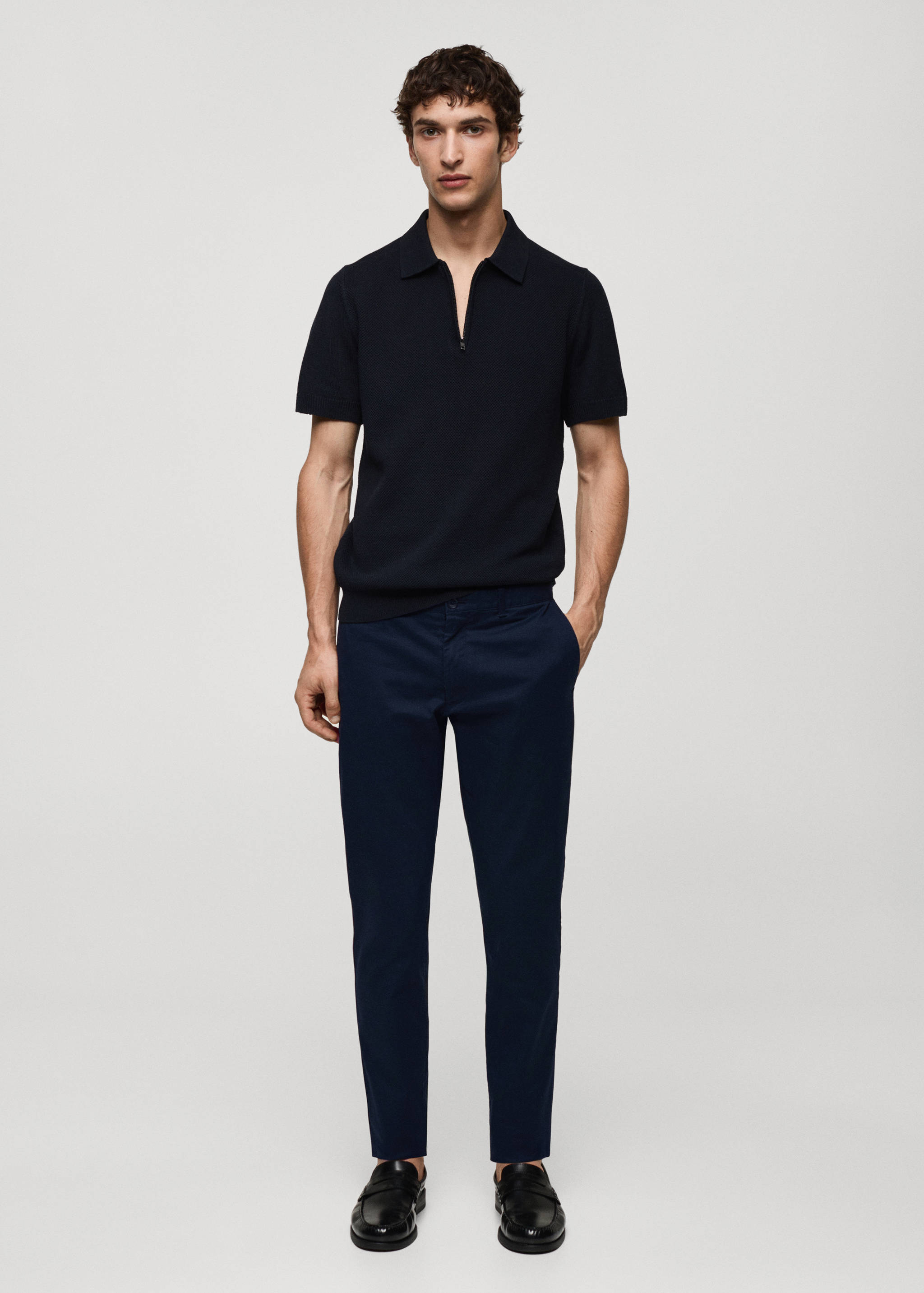 Slim fit serge chino pants - General plane