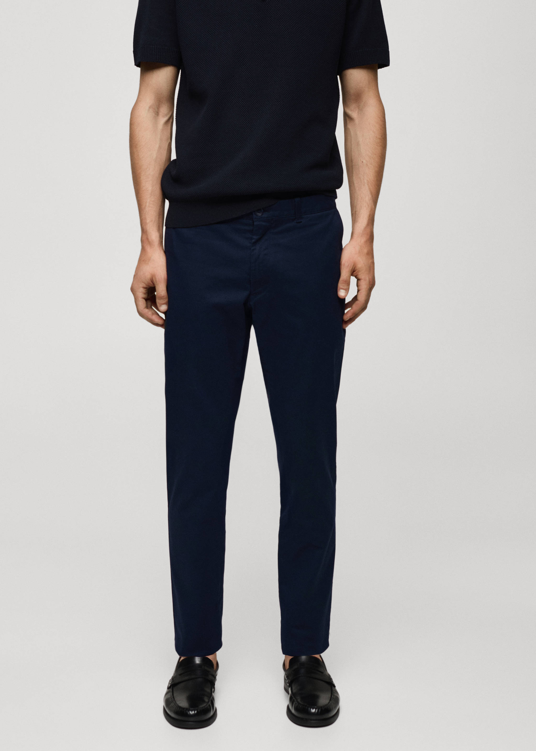 Slim fit serge chino pants - Medium plane